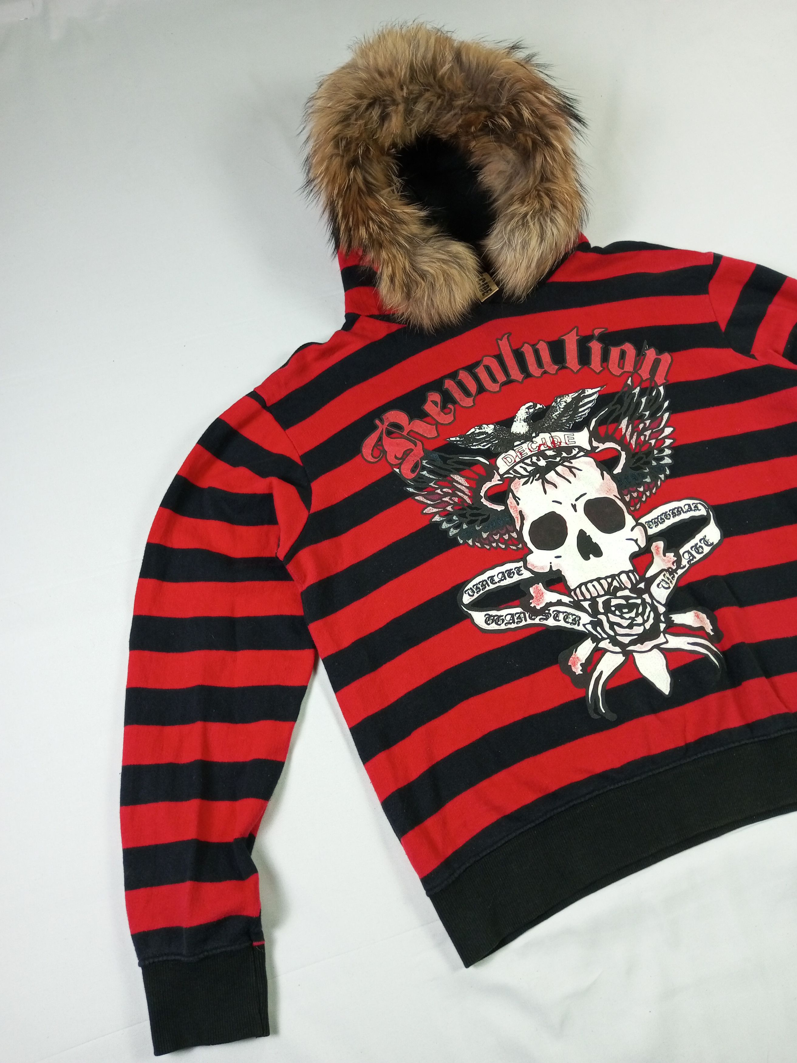 If Six Was Nine Decide Revolution fur hoodie poem punk grunge style Size US M / EU 48-50 / 2 - 7 Thumbnail