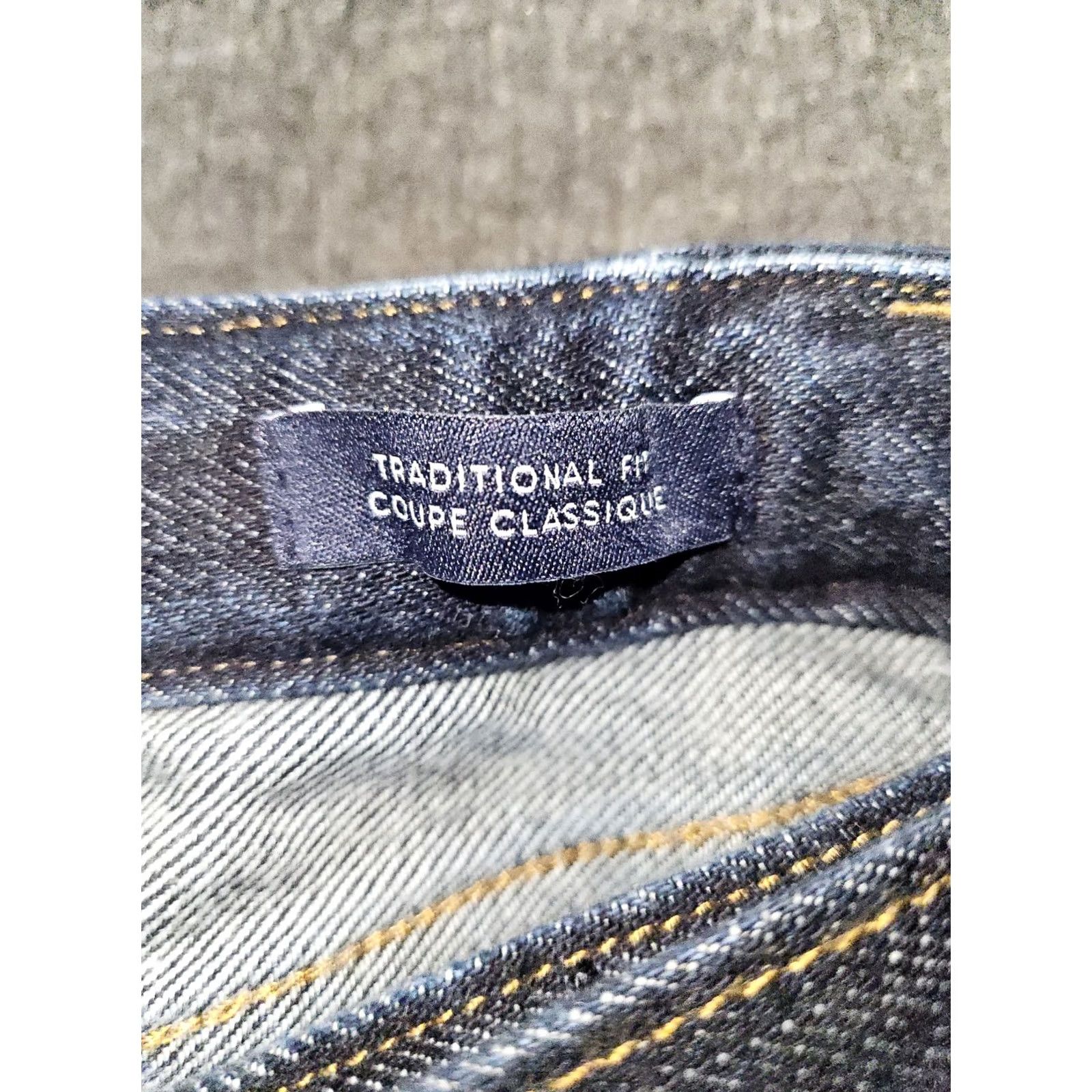 Lands' End Land'S End Square Rigger Jeans Mens 40 Dark Wash Blue Mid Rise Adjustable Waist Denim Size US 40 / EU 56 - 6 Thumbnail