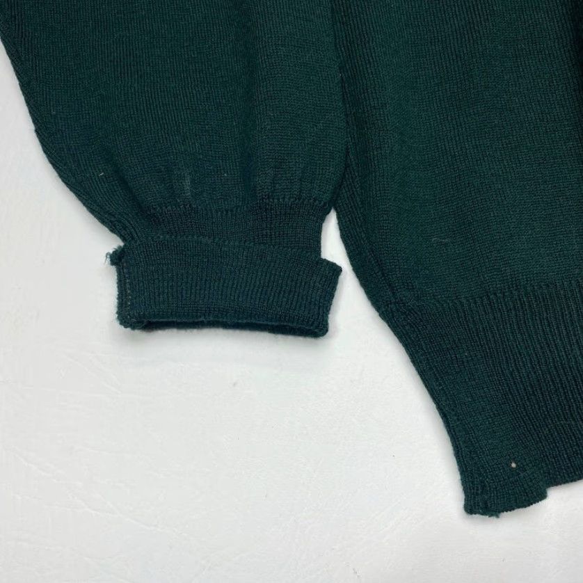 Lord & Taylor VINTAGE Lord & Taylor 1/2 Button Collard Sweater Merino Wool Men's Large Green Size US L / EU 52-54 / 3 - 3 Thumbnail