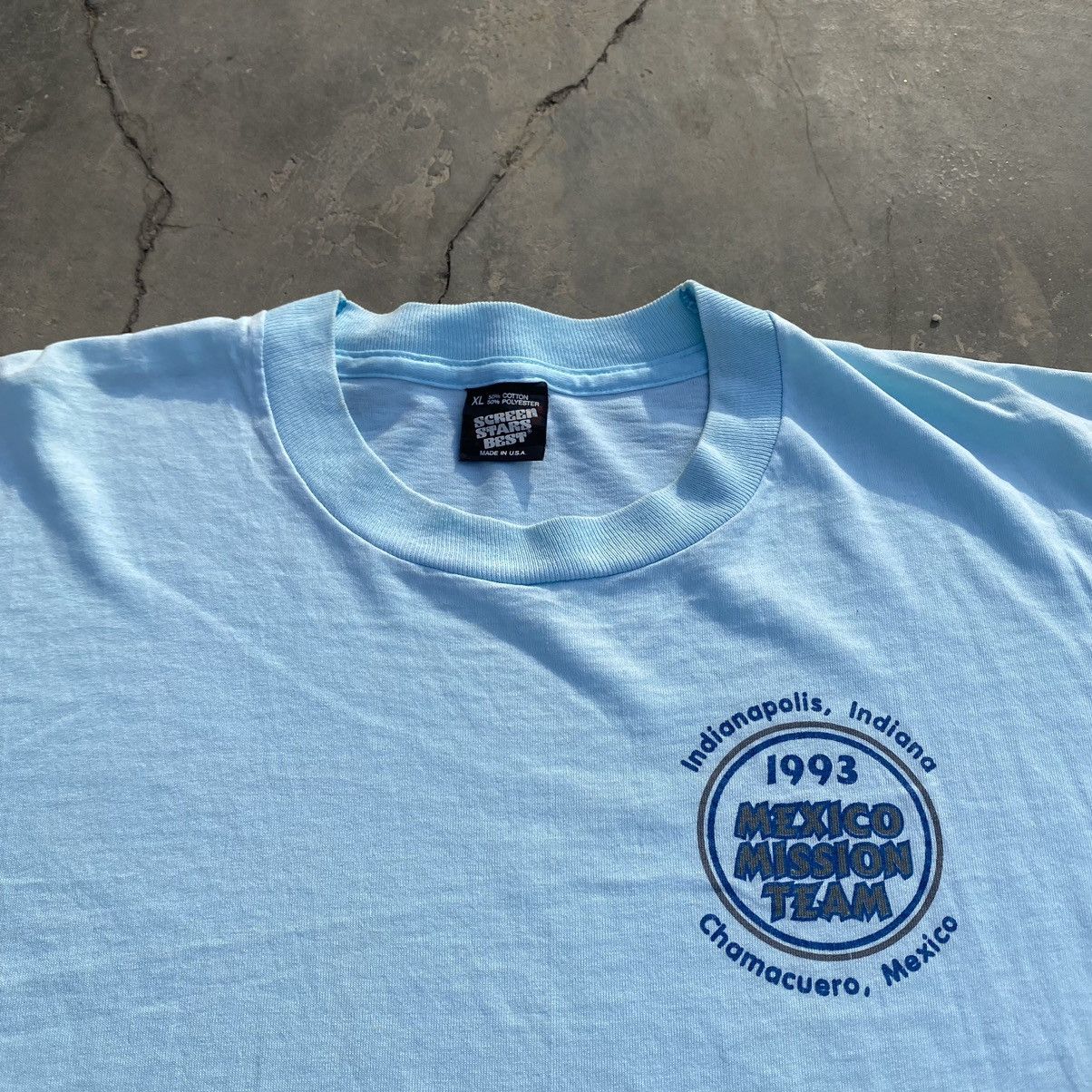 Vintage ‘93 Mexico Mission Team tee C017 Size US XL / EU 56 / 4 - 4 Thumbnail