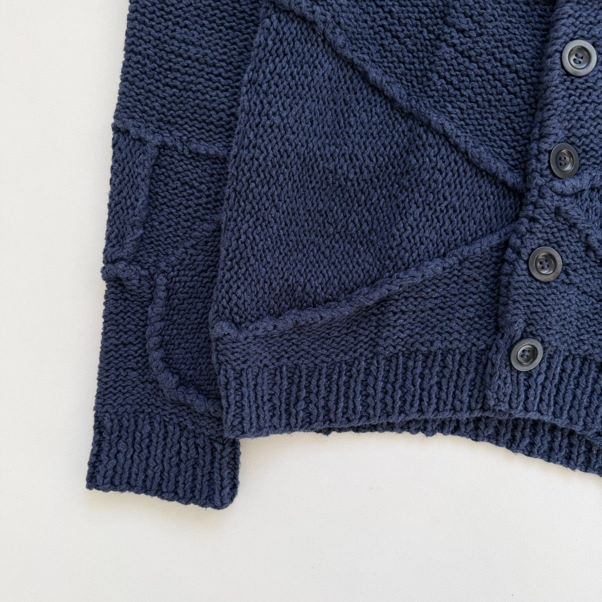 Maison Margiela S/S 10 Sample Panelled Chunky 3D Knit Cardigan Size US M / EU 48-50 / 2 - 10 Thumbnail