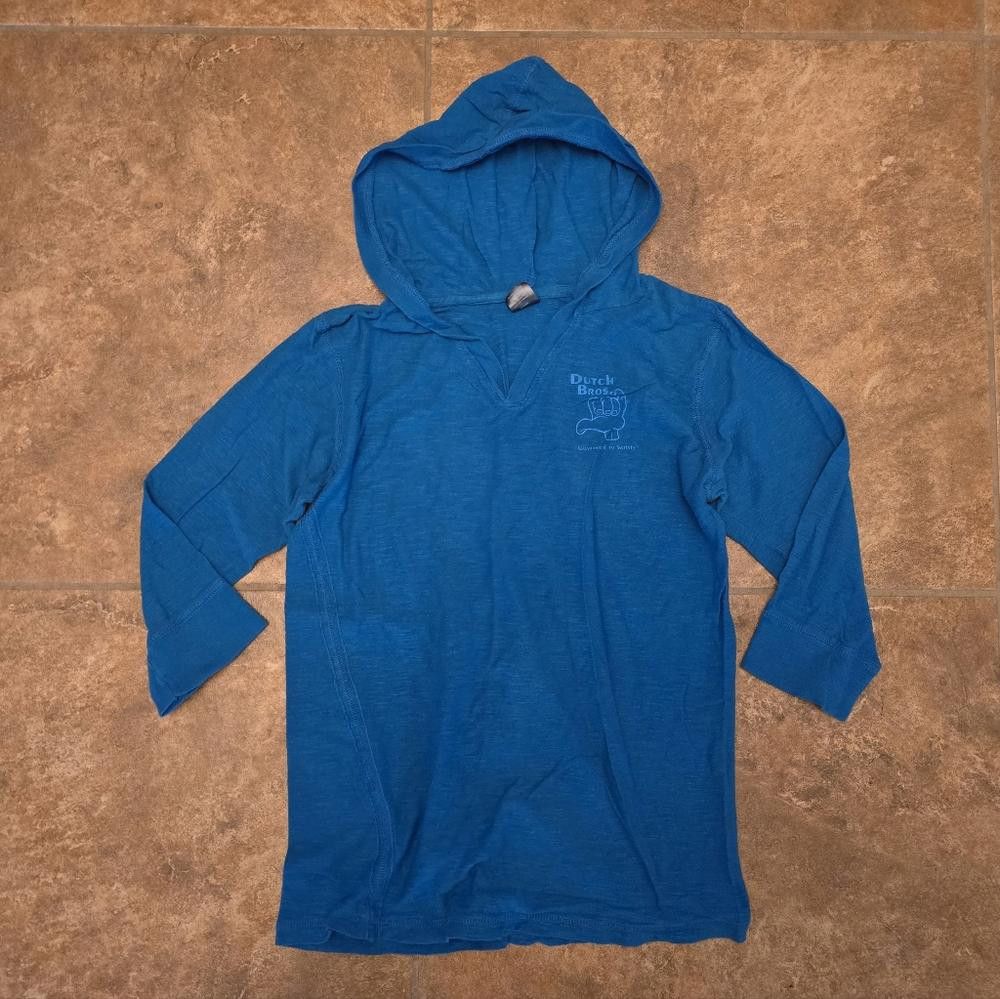 J. America Blue Dutch Bros J.America Hooded 3/4 Sleeve Size S / US 4 / IT 40 - 1 Thumbnail