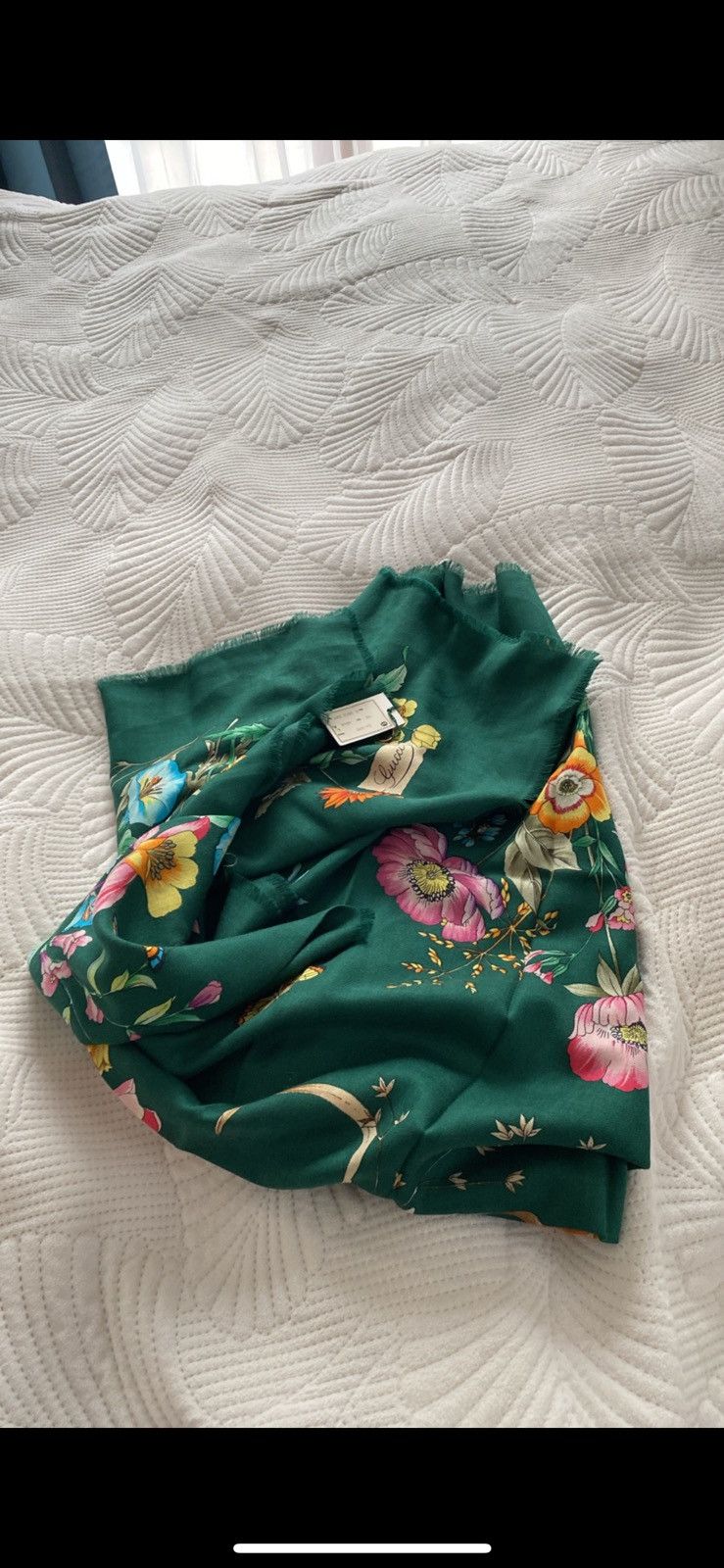 Gucci Gucci gloral scarf silk & cotton Size ONE SIZE - 5 Thumbnail