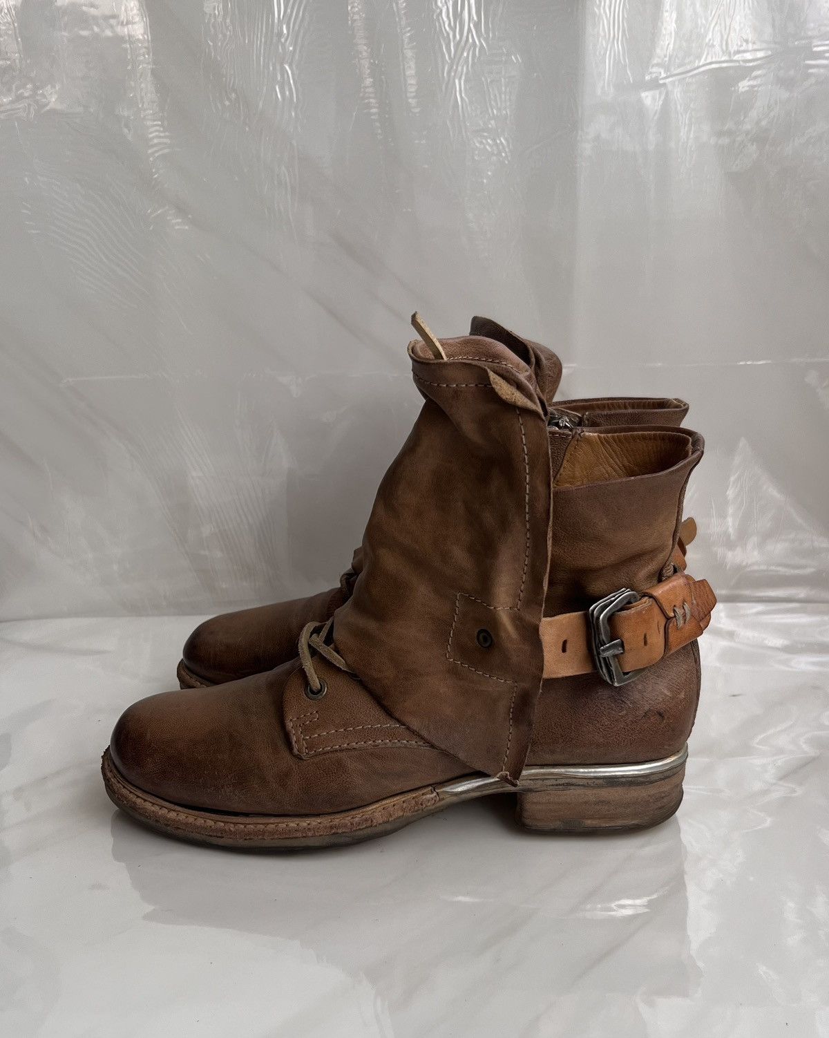 A.S.98 As 98 Airstep Zipper Boho Biker brown distressed boot Size US 8 / IT 38 - 5 Thumbnail