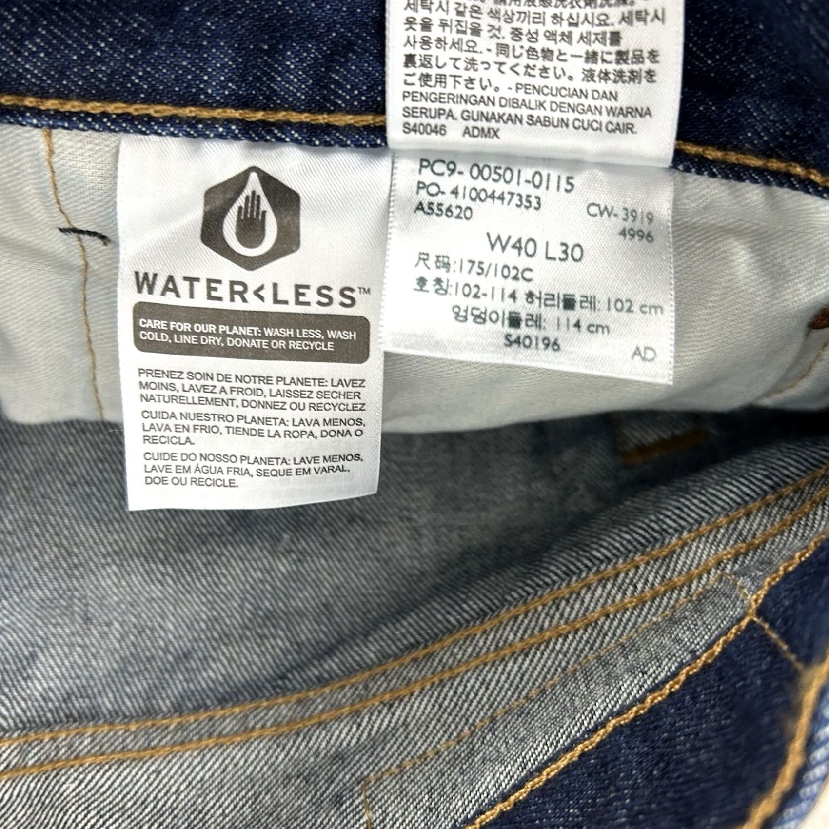Levi's Levi's 501 Original Men's Blue Jeans Size 40 x 30 Straight Leg Dark Size US 40 / EU 56 - 7 Thumbnail