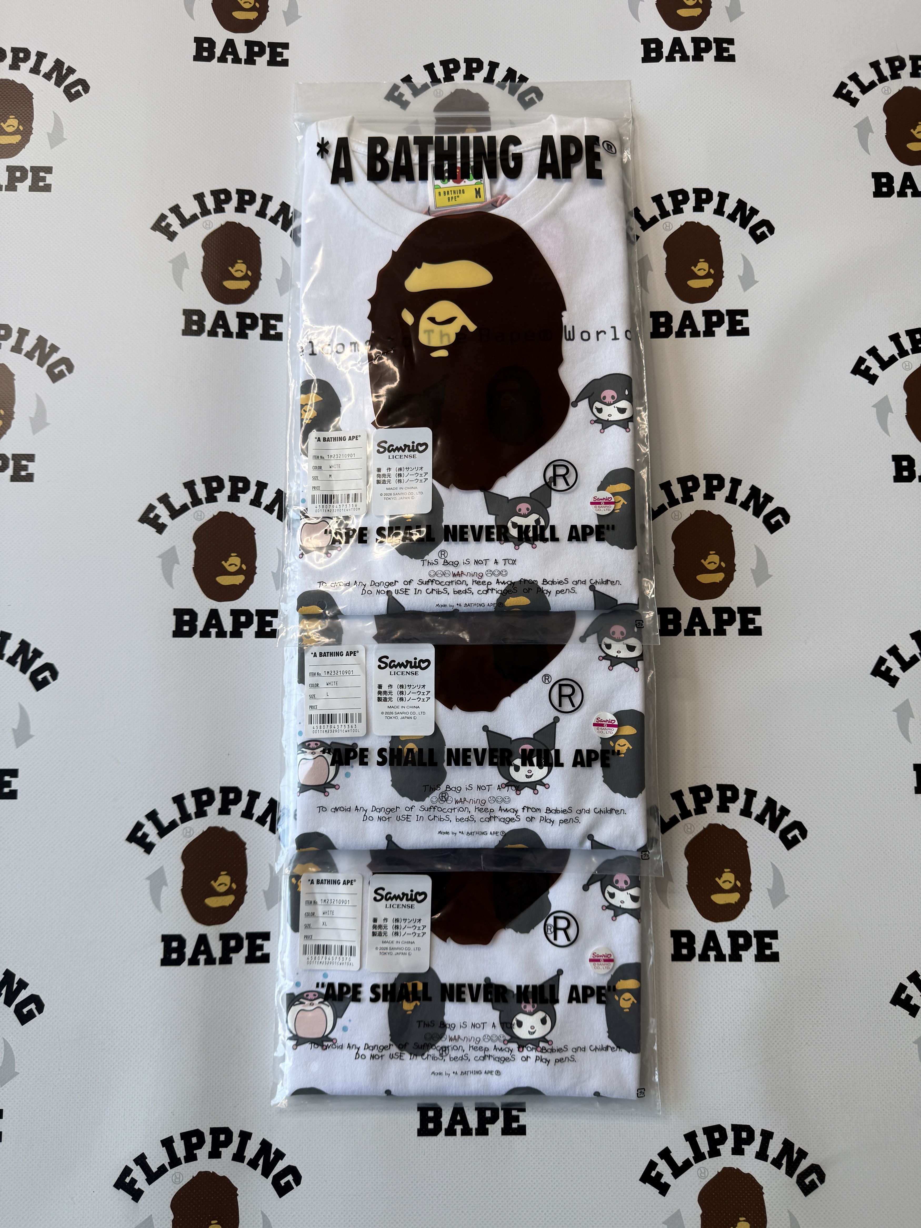 Bape BAPE X KUROMI TEE (2026) Size L / US 10 / IT 46 - 9 Thumbnail