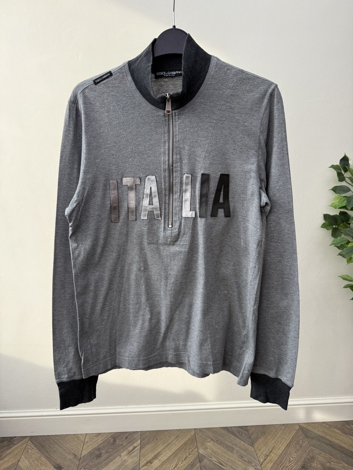 Dolce & Gabbana Vintage Dolce Gabbana Italia Big Logo 1/4 Zip long sleeve Size US M / EU 48-50 / 2 - 2 Thumbnail