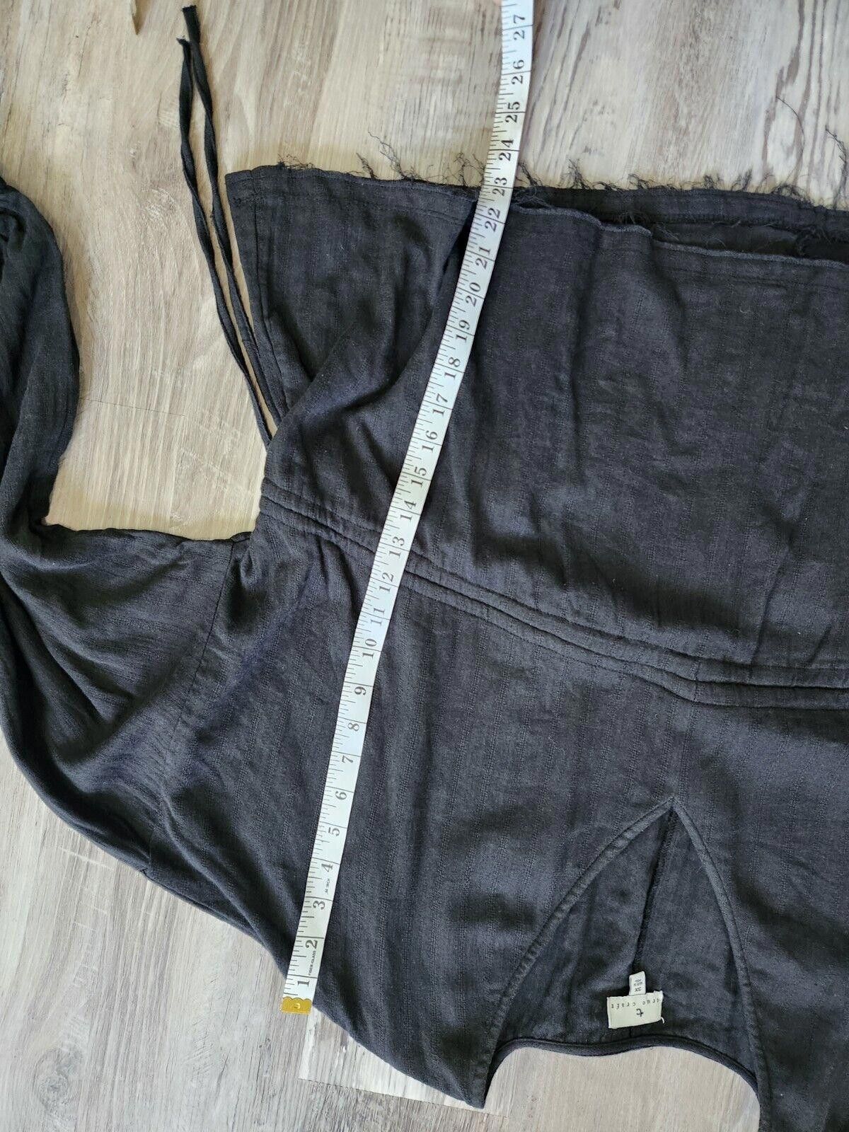 Designer True Craft Womens Top 3x Plus Size Black Boho V Neck Hippie Size 3XL / US 20-22 - 7 Thumbnail