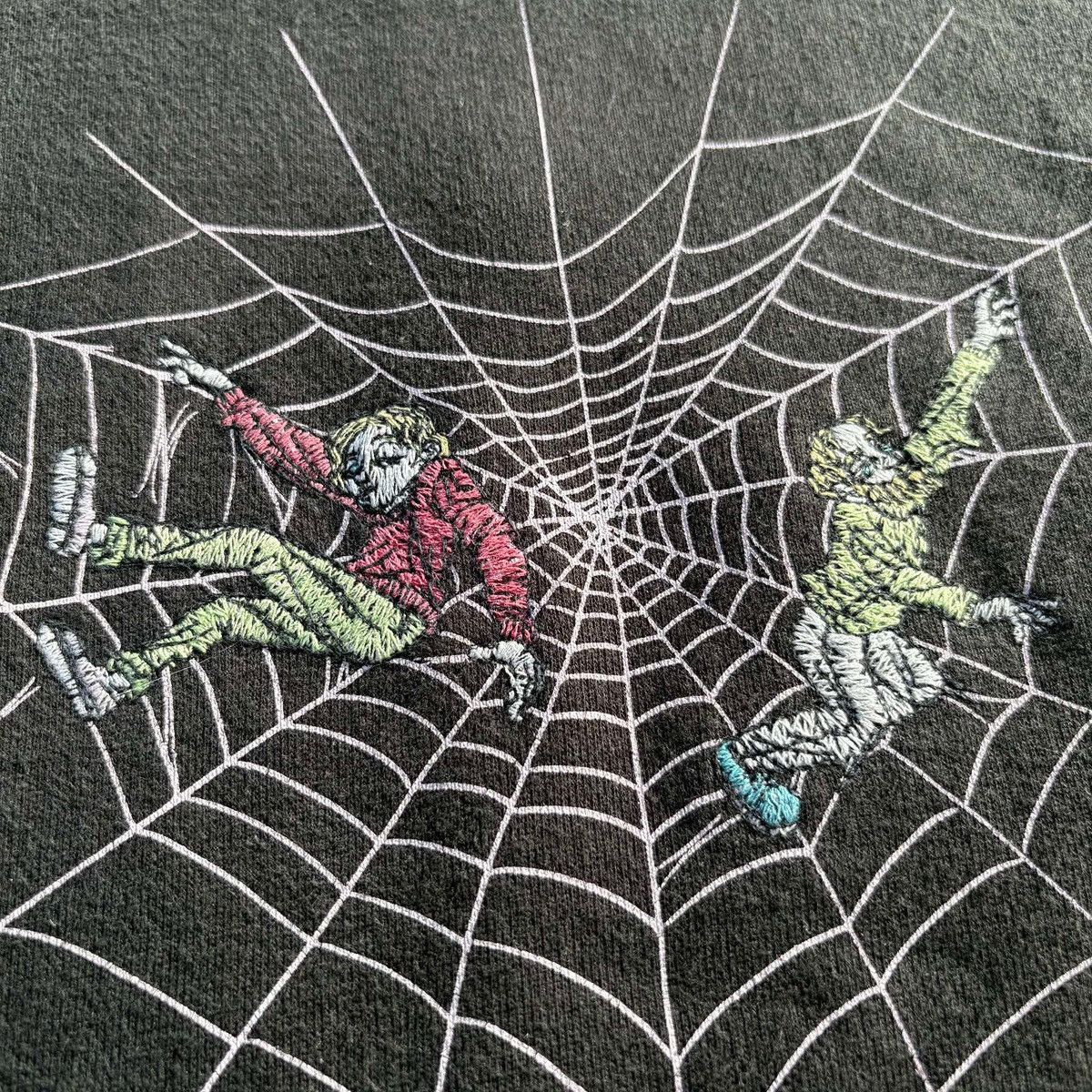 Vintage Left Alone Japan Embroidery Hoodie Spider Web Graphic Faded Size US M / EU 48-50 / 2 - 2 Thumbnail