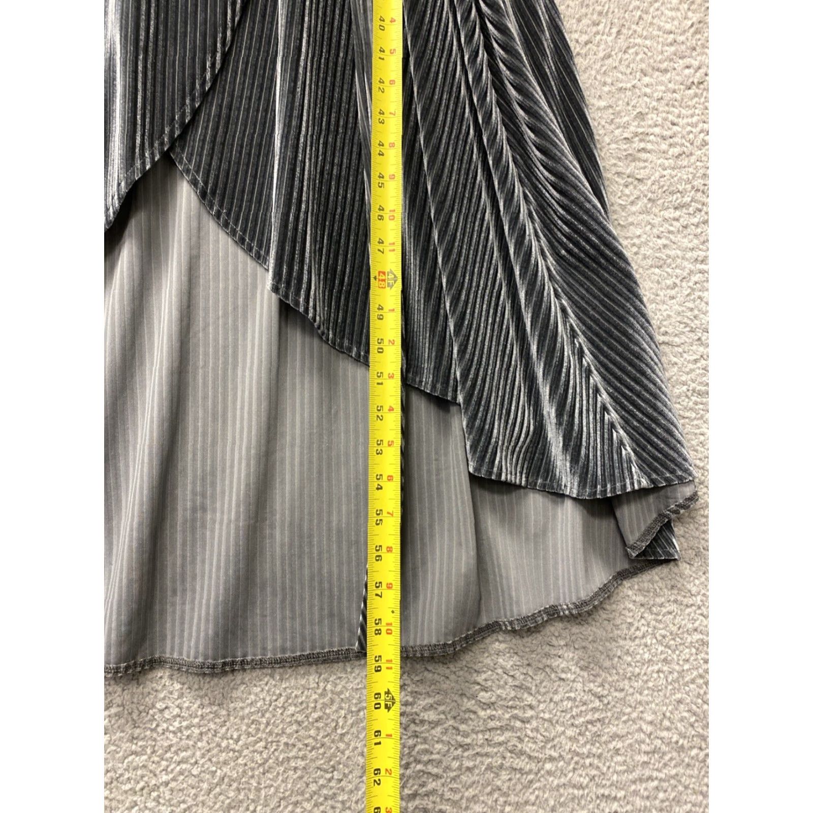 Born VINTAGE Baltic Born Andi Ribbed Velvet Maxi Wrap Dress Gray M /0252 Size M / US 6-8 / IT 42-44 - 6 Thumbnail