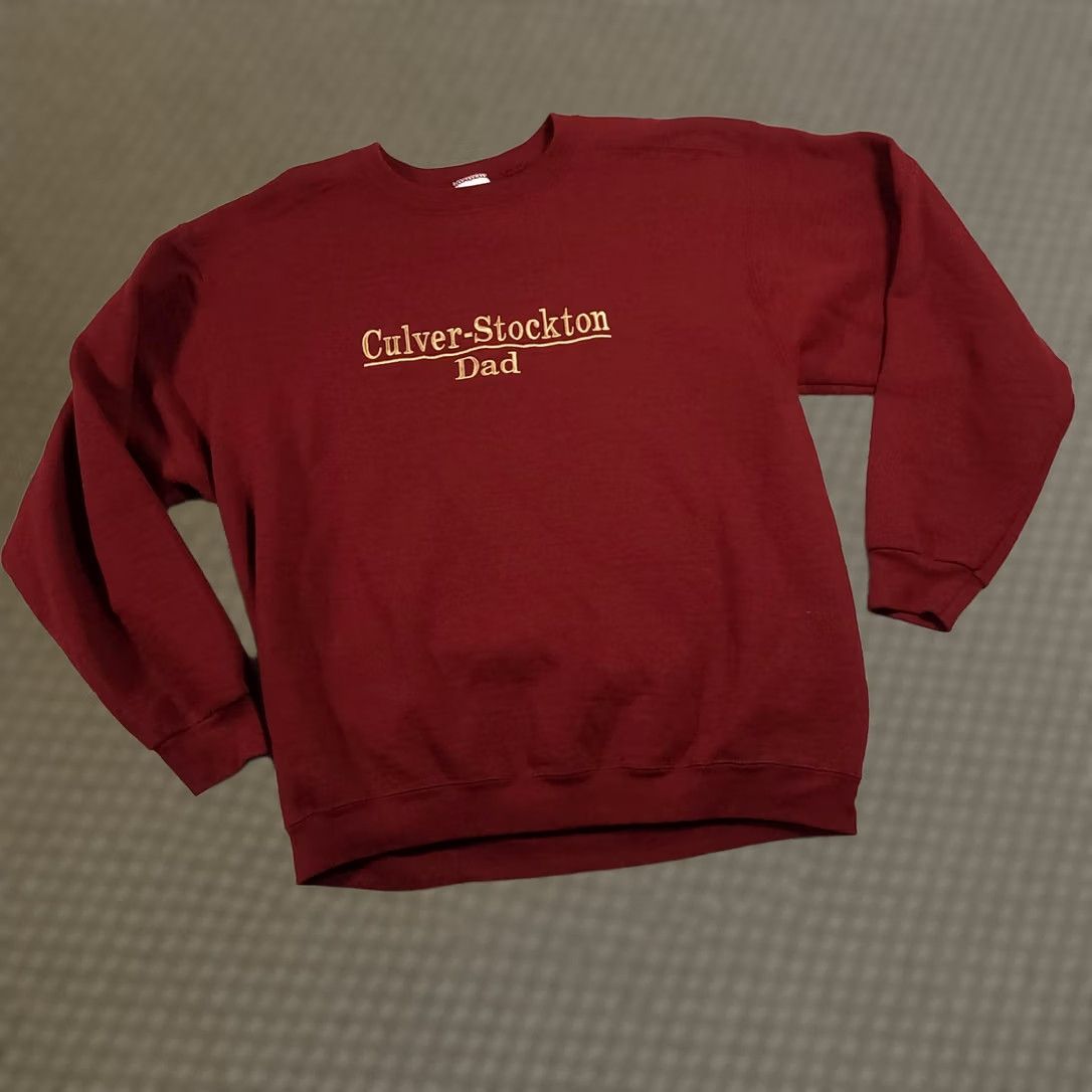 Wilson Culver-Stockton Dad Sweatshirt Mens XL Maroon Wilson Crewneck College Pullover Size US XL / EU 56 / 4 - 1 Thumbnail