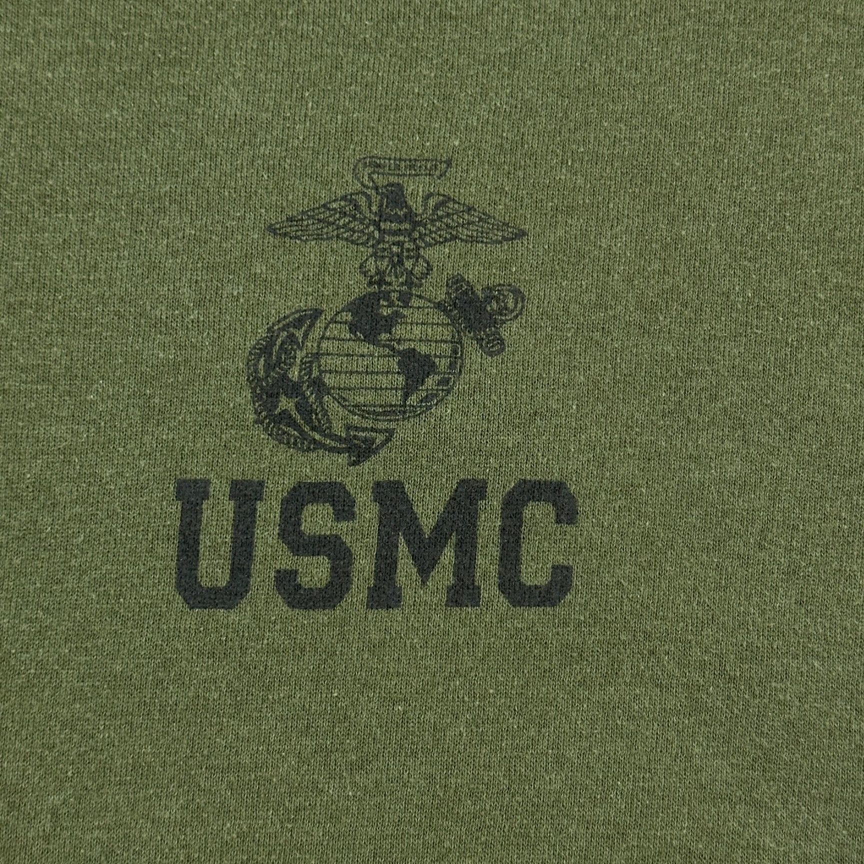 Olive VINTAGE USMC Sweatshirt Mens Large Olive Green USA Marine Corps Pullover Y2K Size US L / EU 52-54 / 3 - 4 Thumbnail