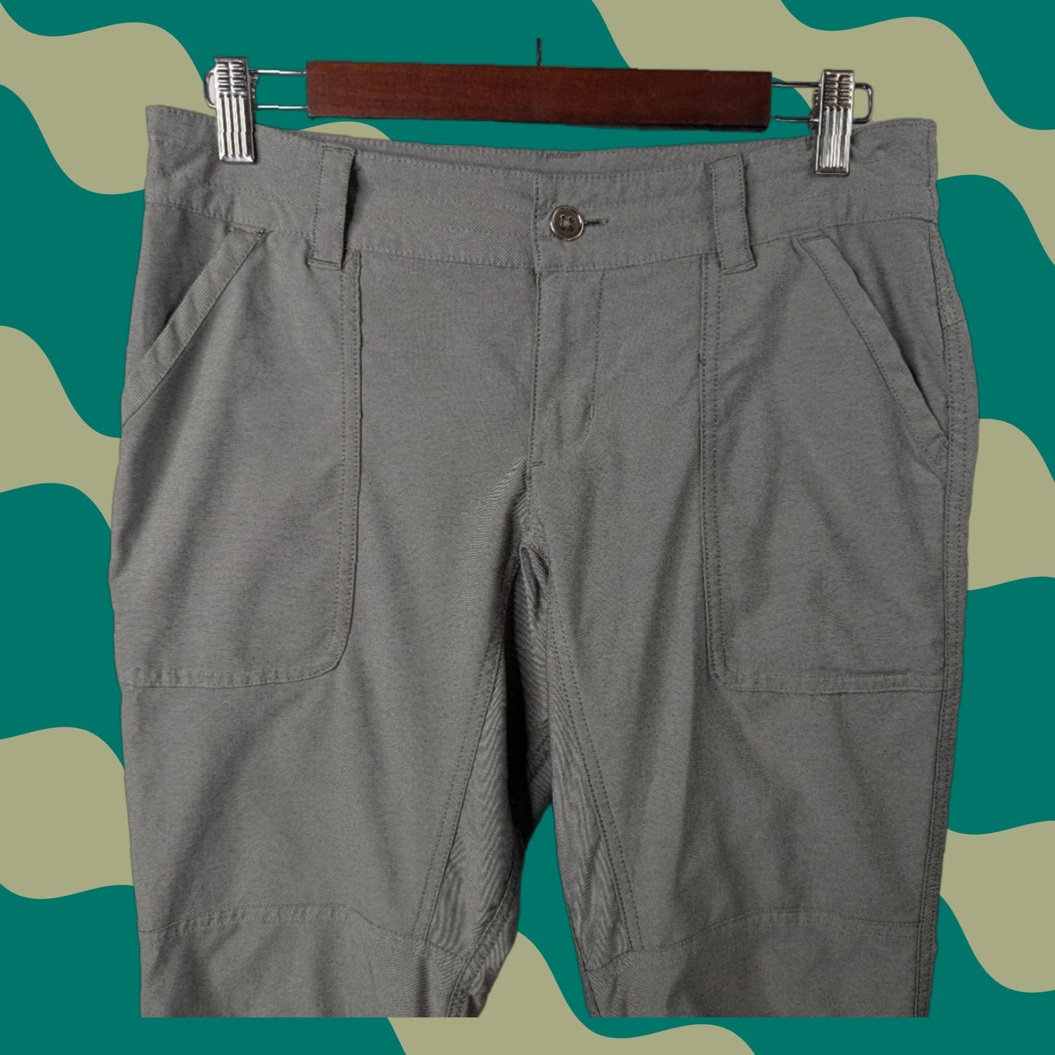 Vintage Columbia Women's 6 Pilsner Peak Pants Roll Up Hiking Gray Nylon Carpenter Outdoor Size 28" / US 6 / IT 42 - 1 Thumbnail