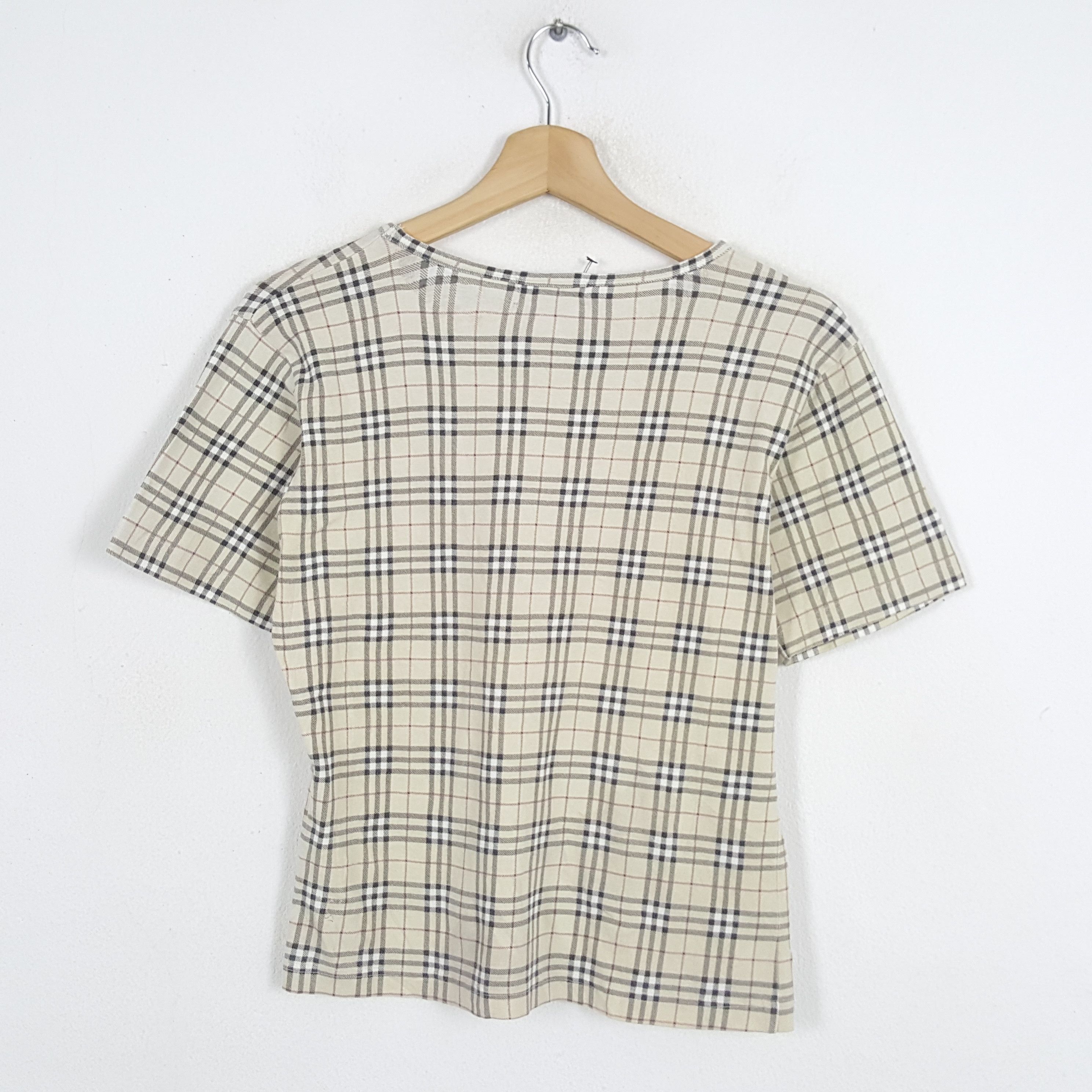 Burberry × Vintage Vintage BURBERRY LONDON Brand Nova Check Design T-Shirt Size S / US 4 / IT 40 - 3 Thumbnail