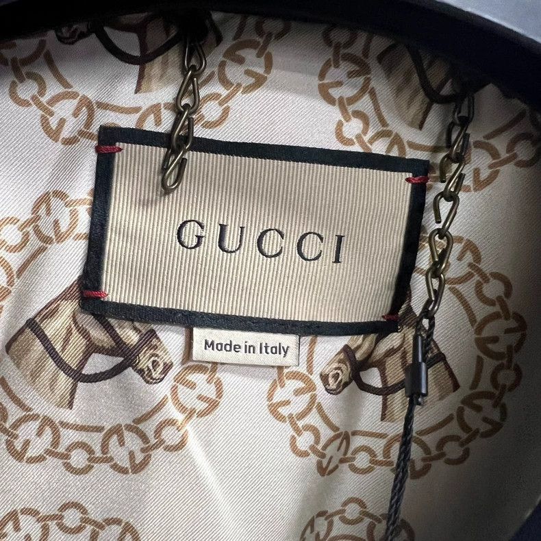 Gucci Gucci Blue lapel double-breasted long-sleeved denim jacket Size US M / EU 48-50 / 2 - 4 Thumbnail
