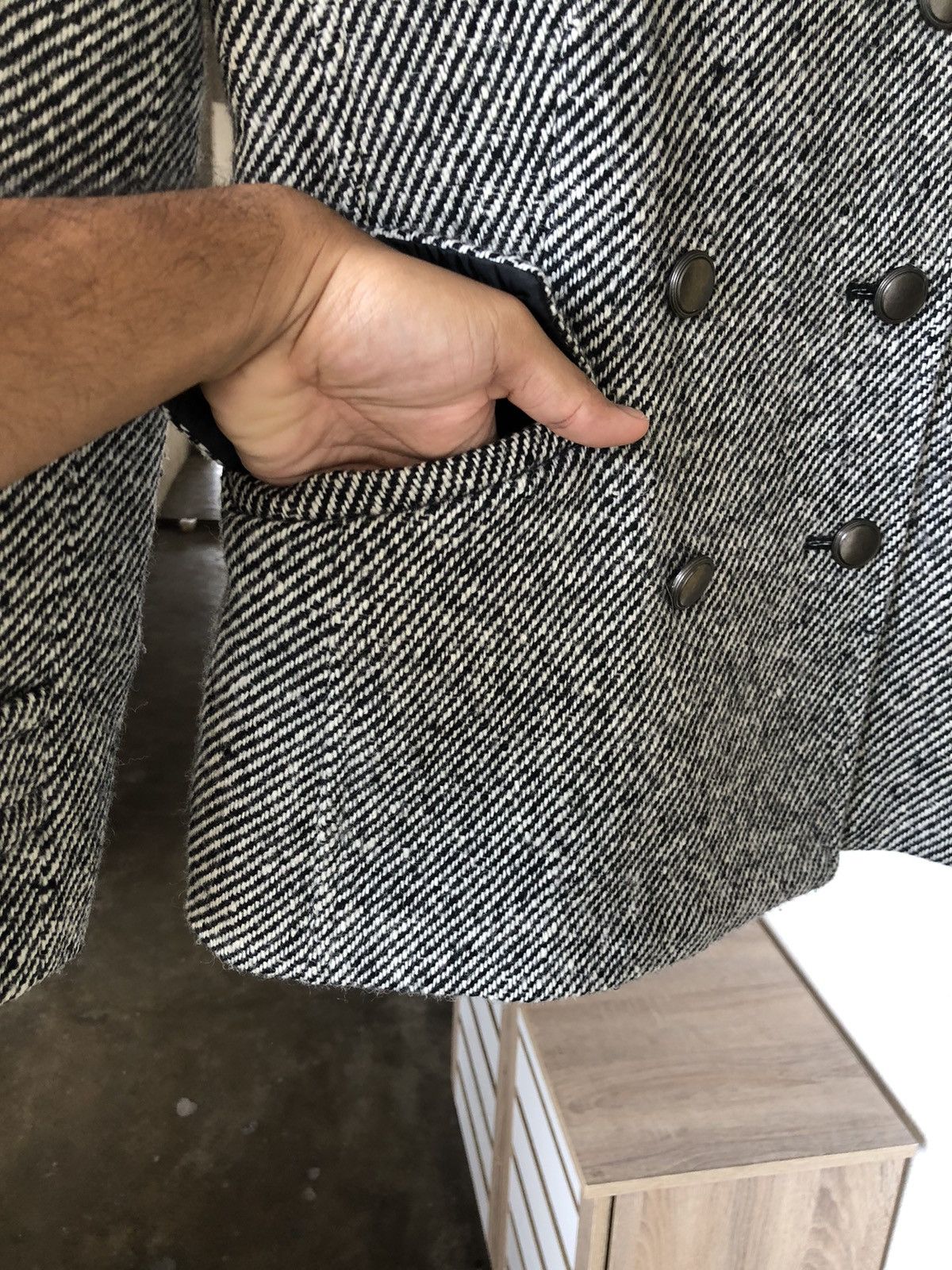 Michel Klein Vintage Michel Klein Wool Double Collar Jacket Size XS / US 0-2 / IT 36-38 - 11 Thumbnail