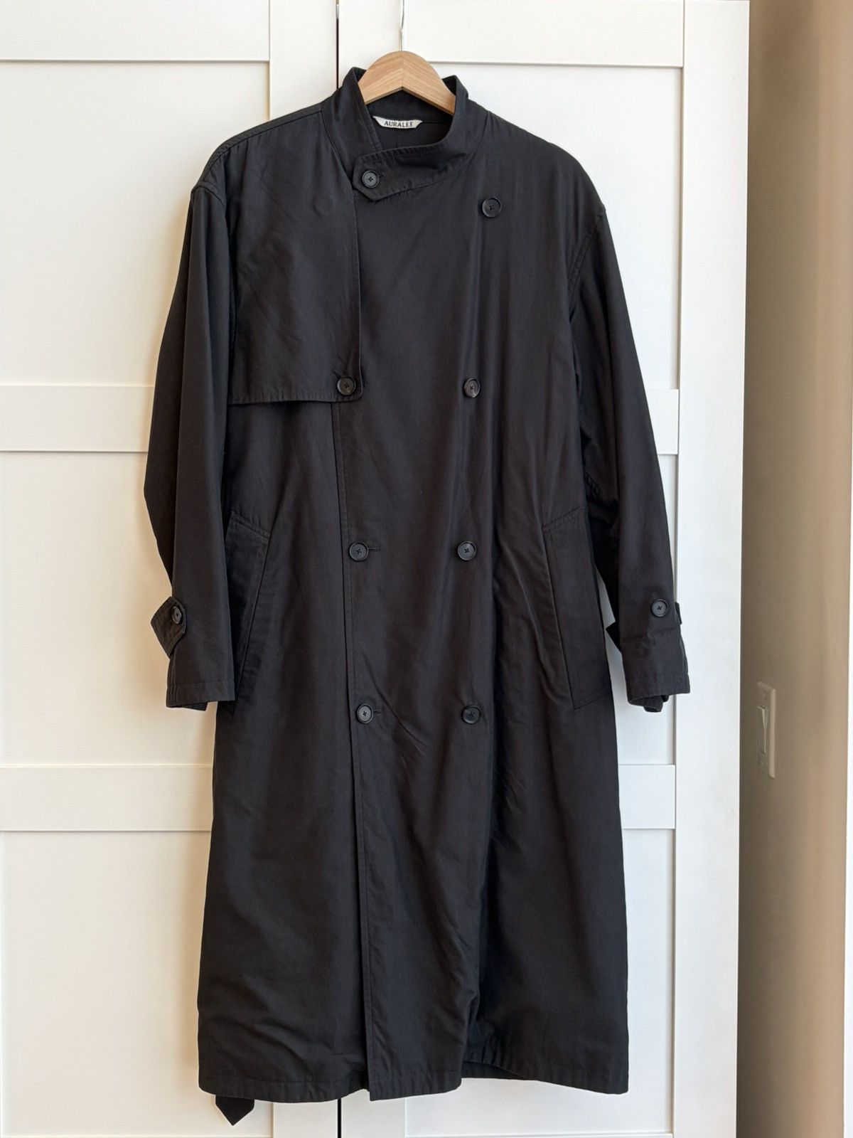 Auralee Auralee Finx Cupro Long Coat - Black (Size 3) Size US M / EU 48-50 / 2 - 8 Thumbnail