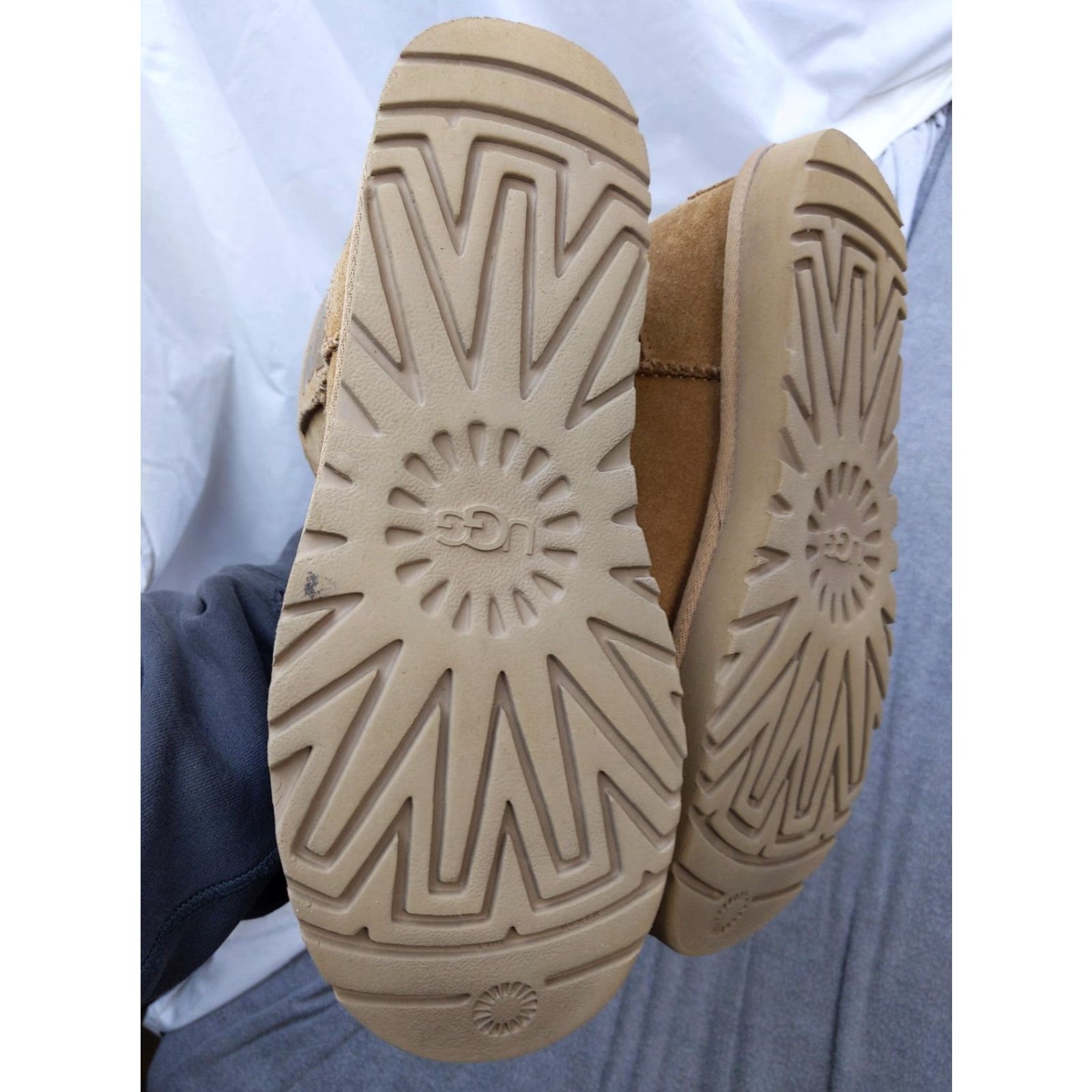 Ugg UGG Boots Womens Size 9 Brown Suede Ankle Shearling Logo Pull On Booties Size US 9 / IT 39 - 5 Thumbnail