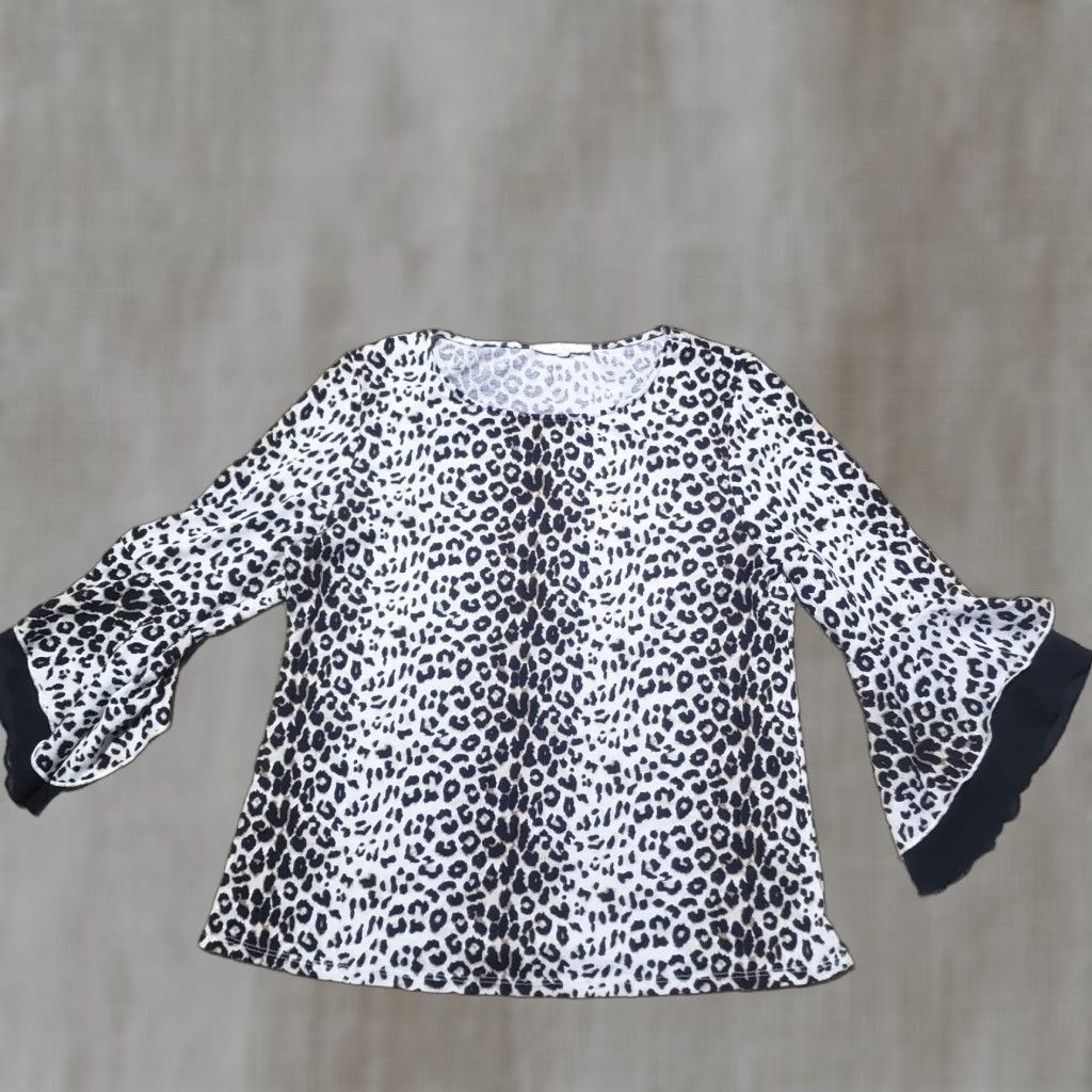 Vintage Above and Beyond Shirt Leopard Print Grommets Sleeve Adult Women's M Medium Size M / US 6-8 / IT 42-44 - 1 Thumbnail