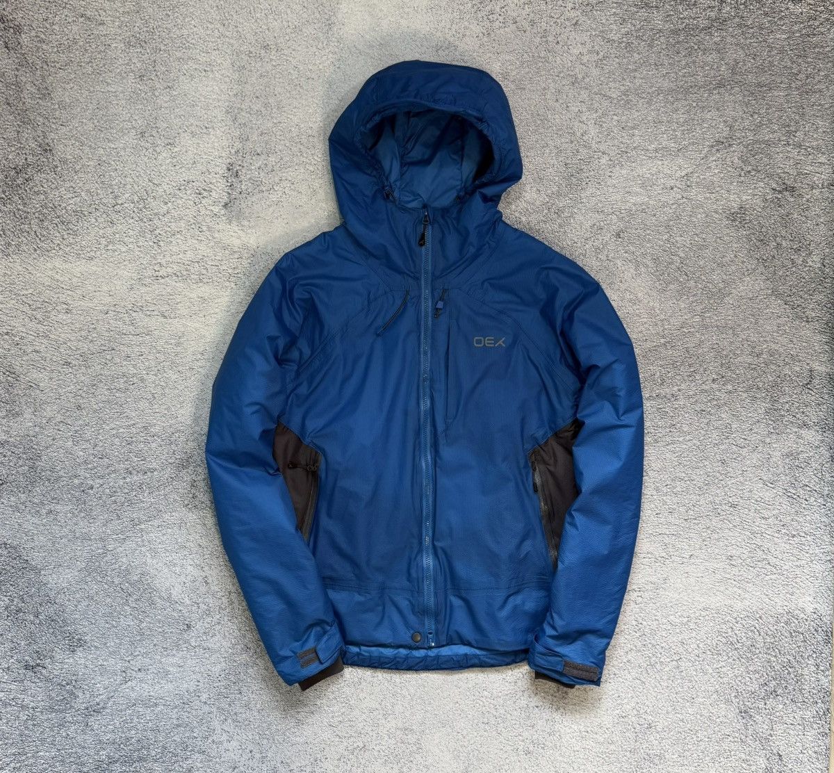 Men OEX Insulated Outdoor Jacket M Hiking Shell UK Blue
