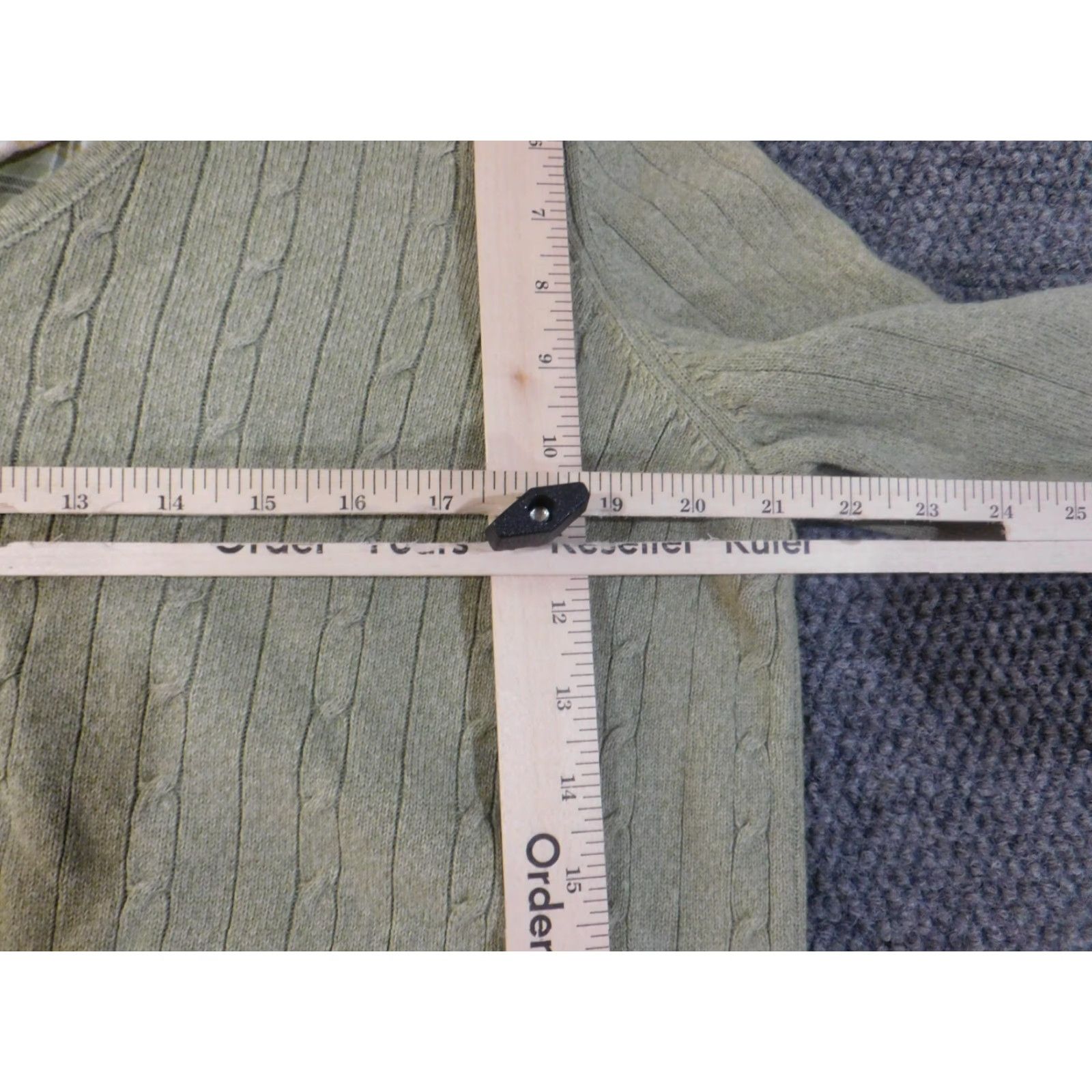 Vintage Alfred Dunner Sweater L Green Raglan Sleeve Collared Knit Pullover Women Modern Casual Size L / US 10 / IT 46 - 6 Thumbnail