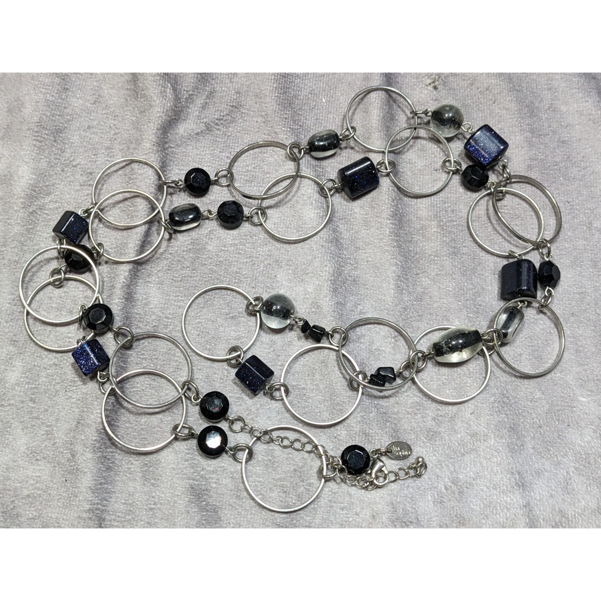 Other Lia Sophia Moondust Midnight Blue Sparkle Beaded Necklace Wi Size ONE SIZE - 6 Thumbnail