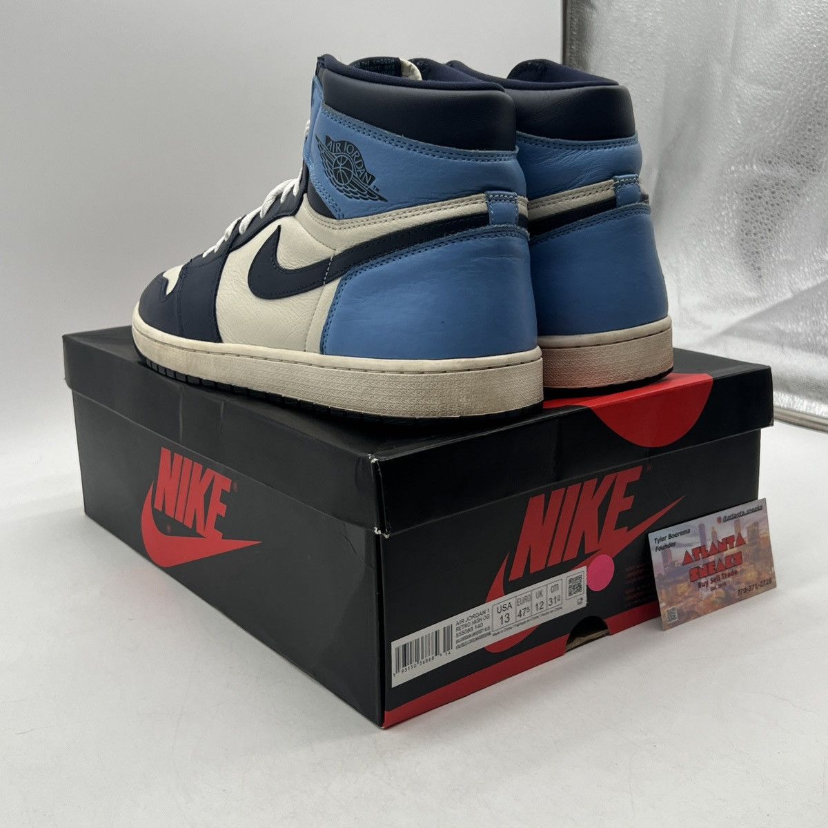 Nike Air Jordan 1 high obsidian Size US 13 / EU 46 - 4 Thumbnail