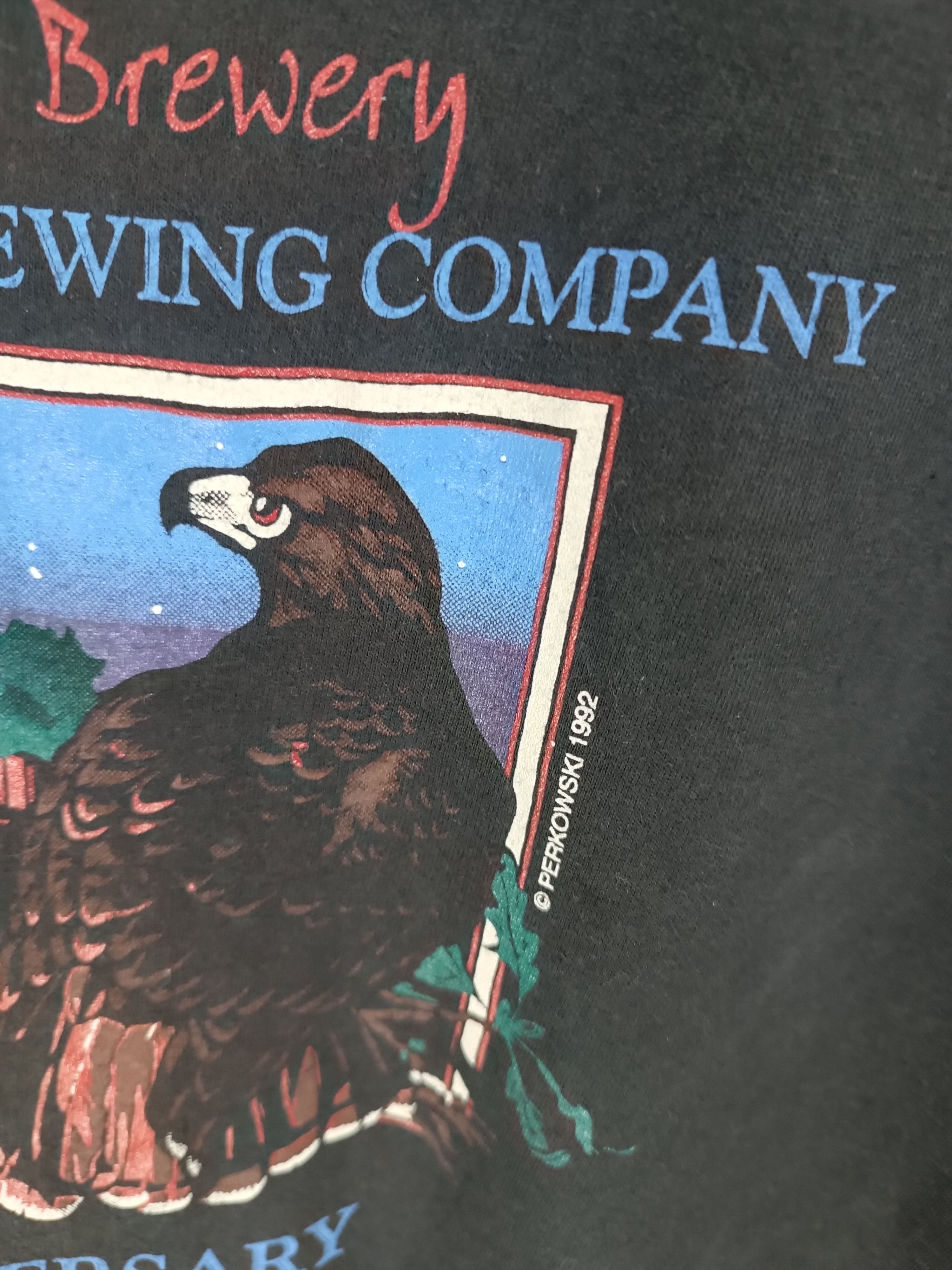 Vintage VINTAGE 90'S FADED HOPLAND BREWERY MENDOCINO BREWING TEE Size US XXL / EU 58 / 5 - 9 Thumbnail
