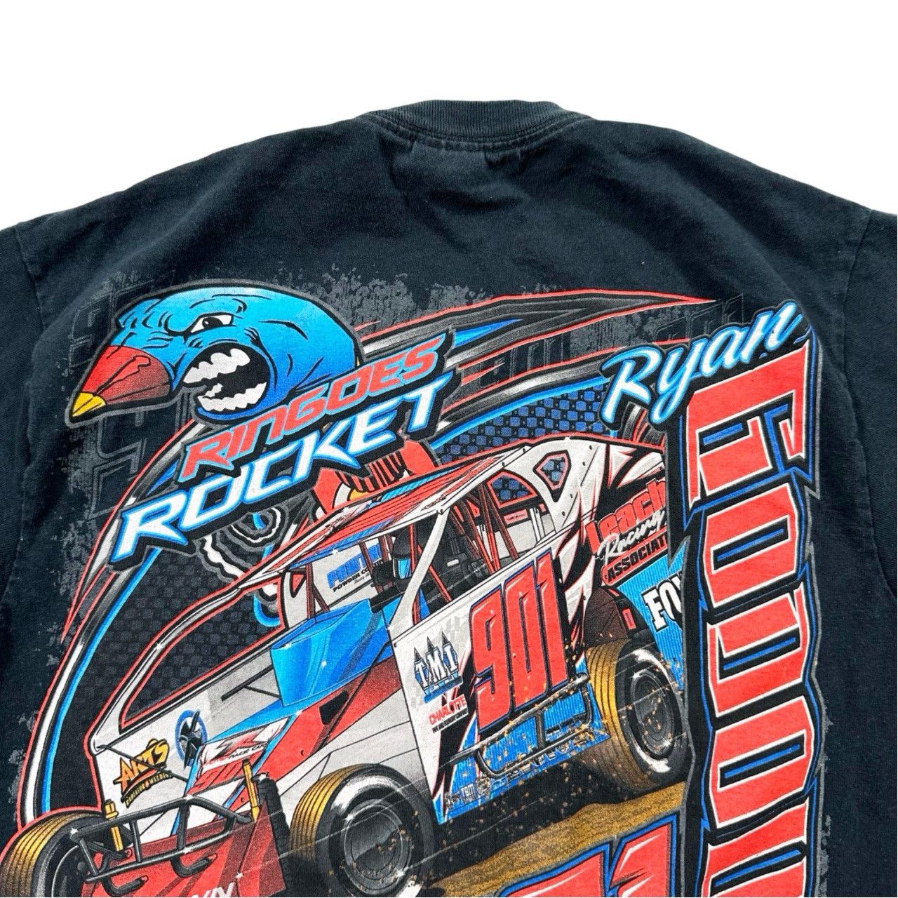 Vintage Vintage 00s Ringoes Rocket Heavy Graphic Racing T Shirt Size US S / EU 44-46 / 1 - 5 Thumbnail