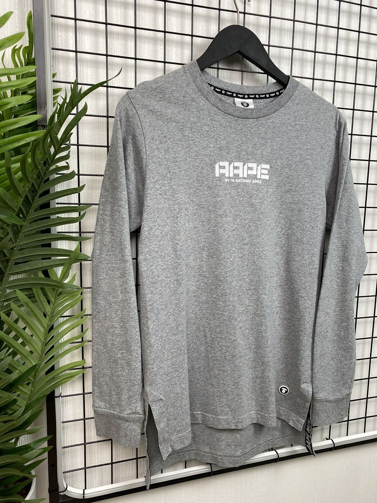 Aape × Japanese Brand Aape Long Sleeve Tee Men’s S Grey By A Bathing Ape T shirt Size US S / EU 44-46 / 1 - 3 Thumbnail