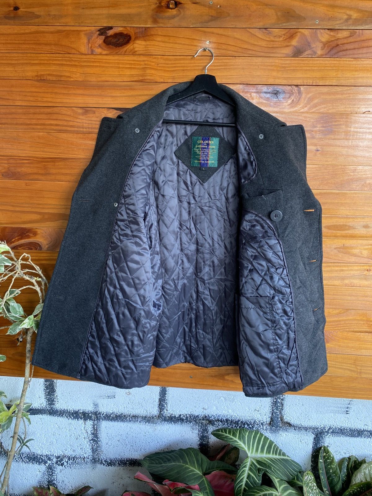 Colours Vintage Alexander Julian Wool Cashmere Double-Breasted Coat Size US L / EU 52-54 / 3 - 6 Thumbnail