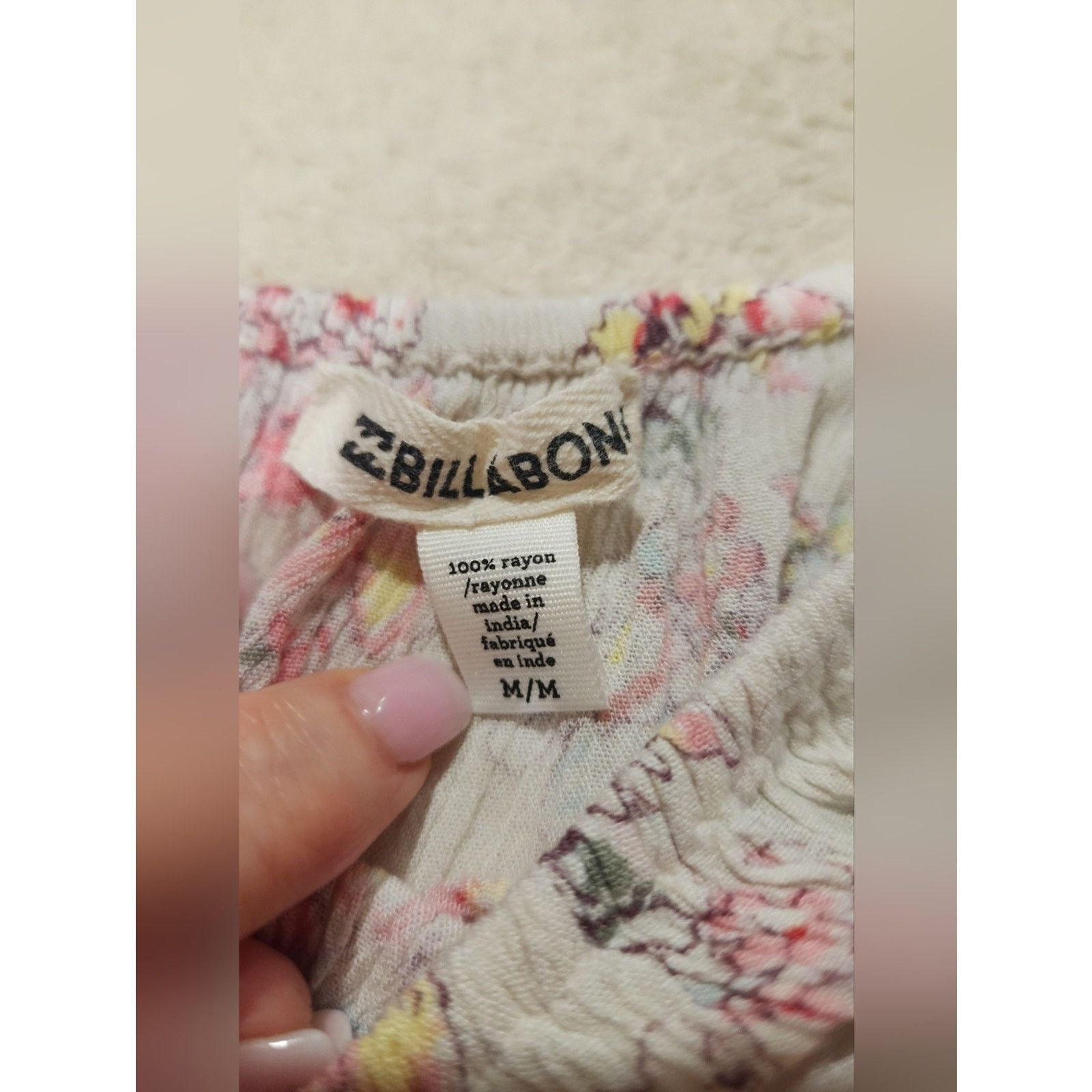 Billabong Billabong Mi Amore Cold Shouler Floral Off-Shoulder Blouse M Size M / US 6-8 / IT 42-44 - 7 Thumbnail