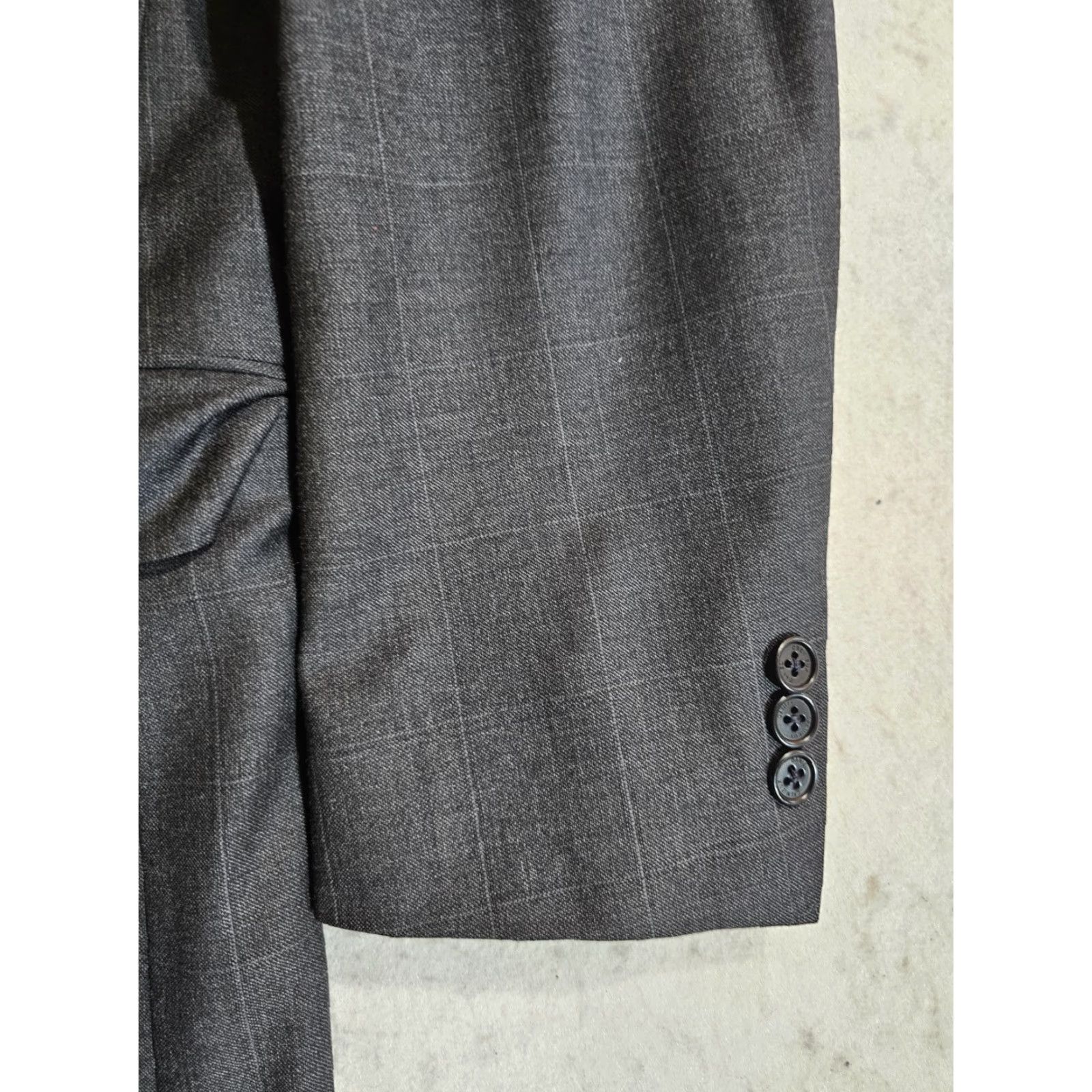 Cremieux Daniel Cremieux Blazer Suit Coat Mens 39R Black Wool Tweed 3-Button Front Notch Lapel Double-Vented Regular Fit Vintage No Size 40R - 5 Thumbnail