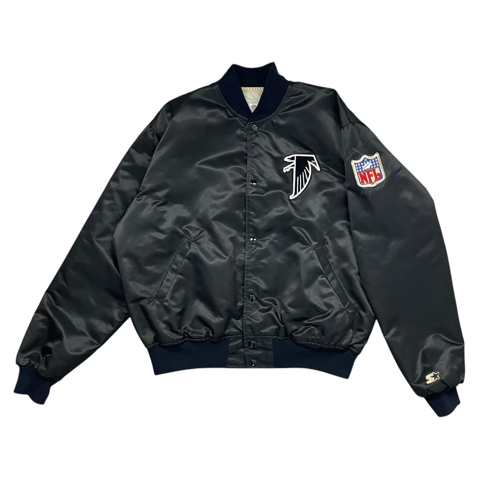NFL VTG 90s ATLANTA FALCONS STARTER PRO LINE SATIN BOMBER JACKET Size US L / EU 52-54 / 3 - 1 Thumbnail