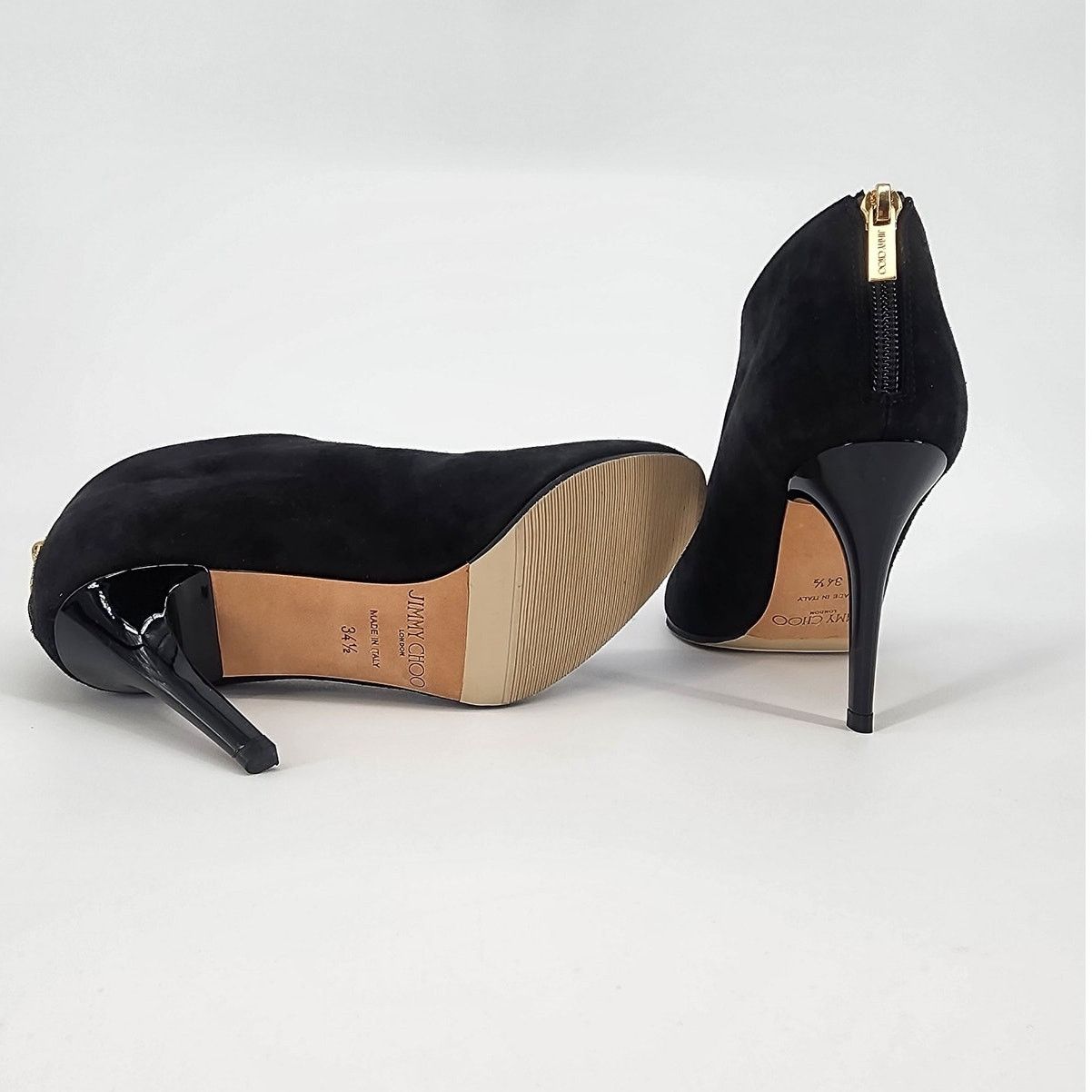 Jimmy Choo Jimmy Choo Black Suede Ankle Booties Women's Size 34.5 Size US 4.5 / IT 34.5 - 11 Thumbnail