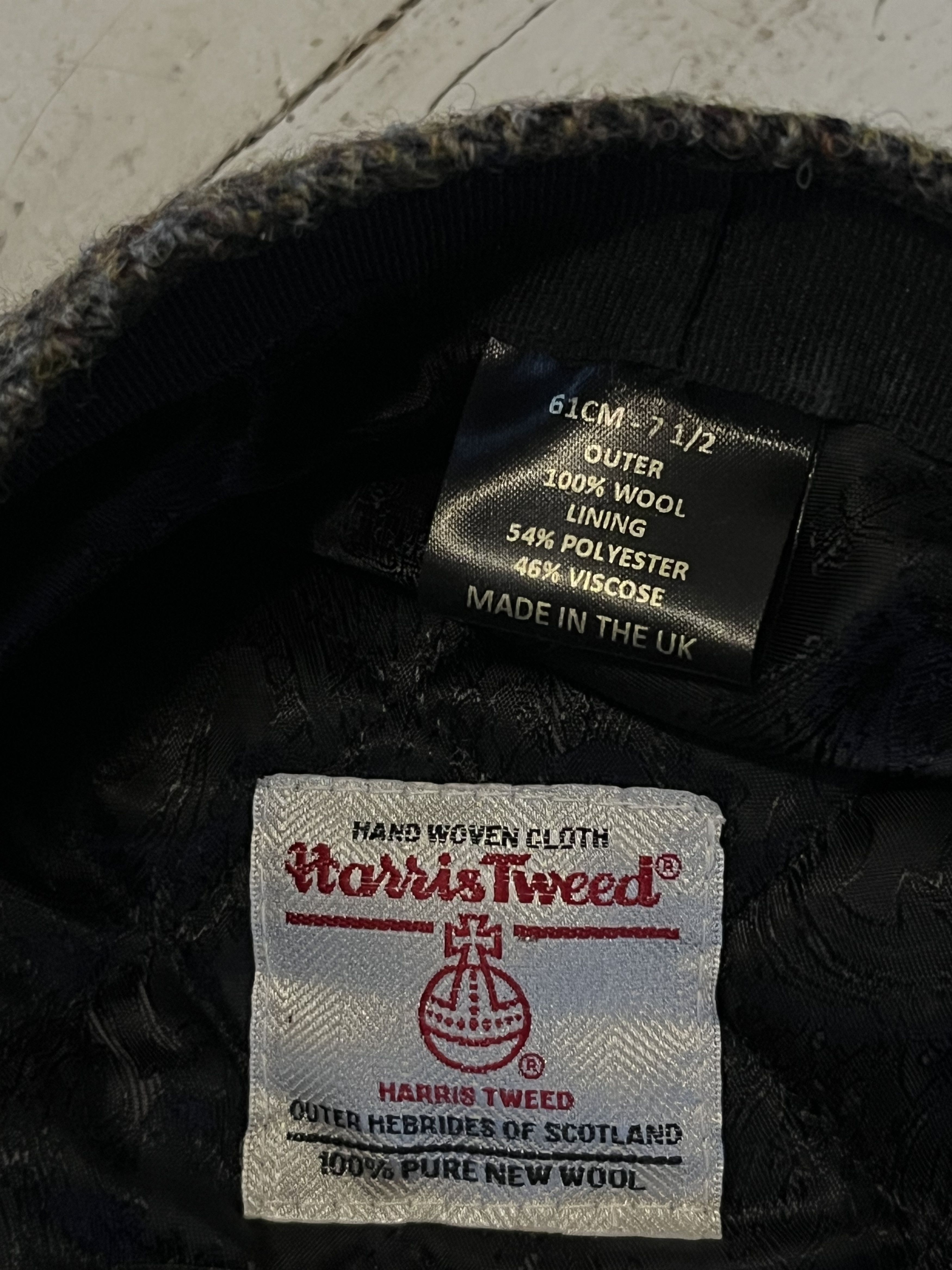 Harris Tweed × Vintage 90s Harris Tweed Wool Flatcap Hat Size ONE SIZE - 7 Thumbnail