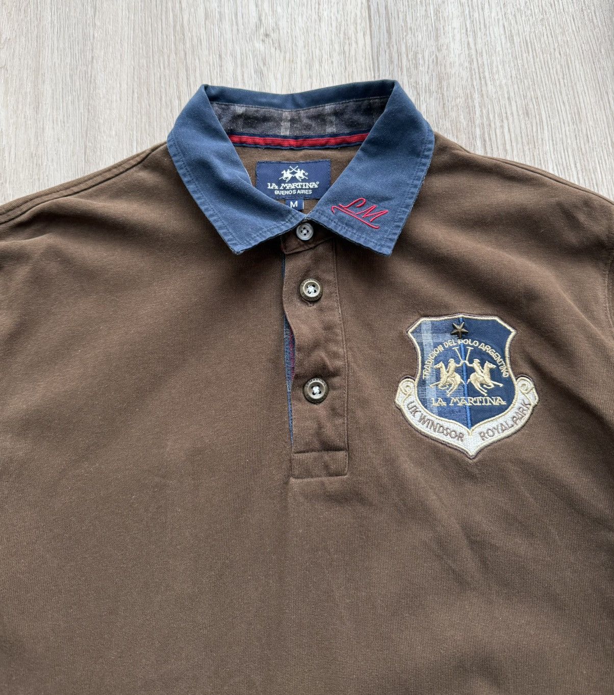 La Martina La Martina Polo Team Brown Long Sleeve T-Shirt Size US M / EU 48-50 / 2 - 3 Thumbnail