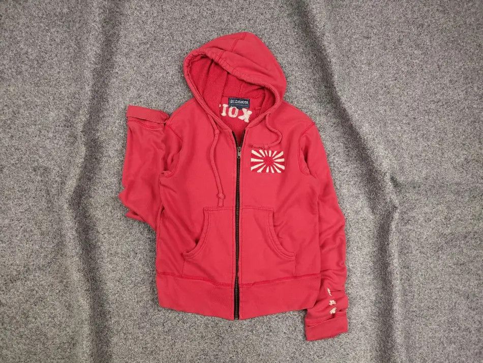 Japanese Brand 531715102 Osaka kois Zip Embroidered Hoodie