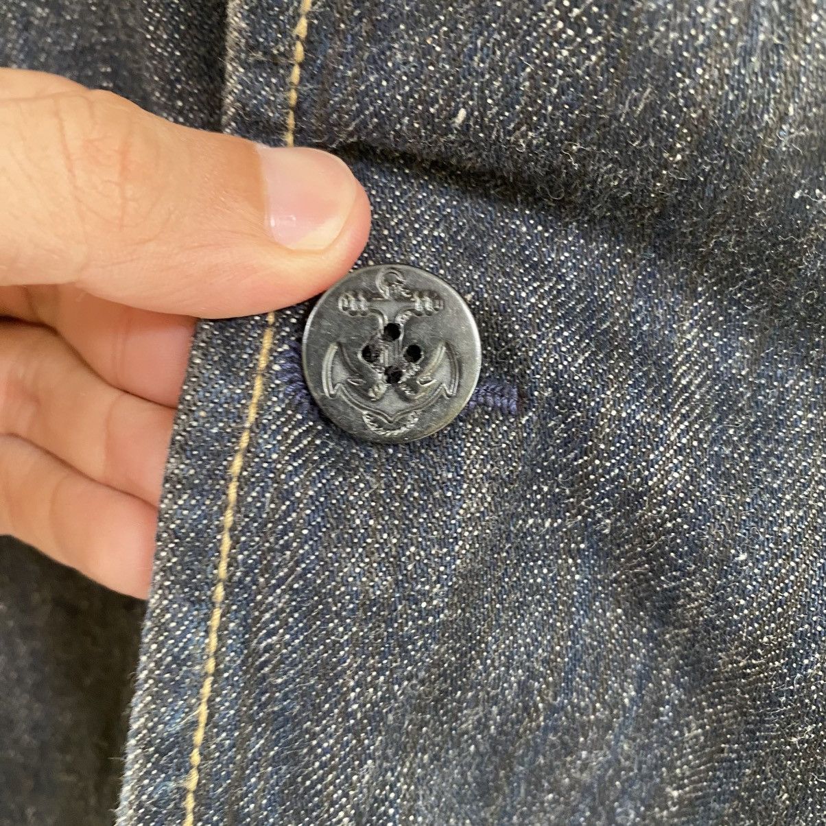 45rpm × Indigo × Japanese Brand 💥HAJA COREA INDIGO LEATHER POCKET DENIM JACKET Size US M / EU 48-50 / 2 - 9 Thumbnail