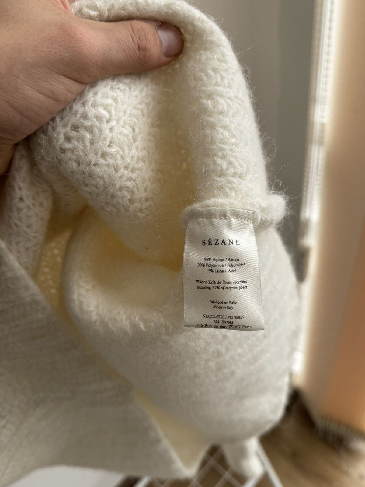 Sezane La Maille Sezane Wool Mohair Knitted Button Up Sweater Size S / US 4 / IT 40 - 11 Thumbnail