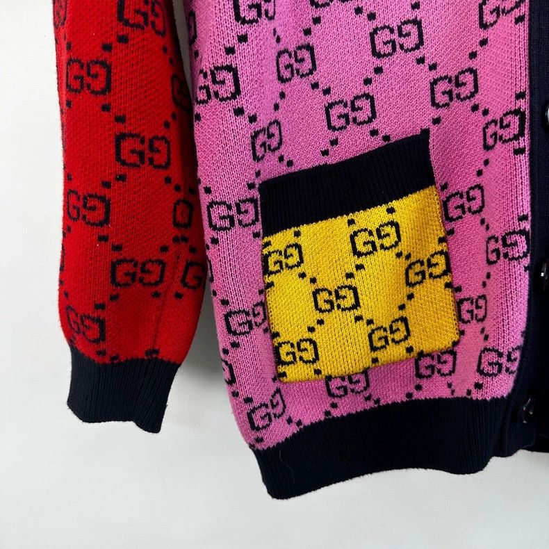Gucci Gucci Full-print double G knitted sweater coat Size S / US 4 / IT 40 - 6 Thumbnail