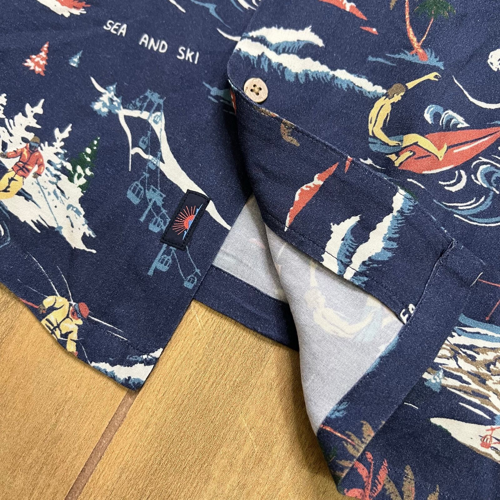 Faherty FAHERTY Camp Shirt Mens XXL Navy Button Up Short Sleeve Sea Size US XXL / EU 58 / 5 - 12 Thumbnail