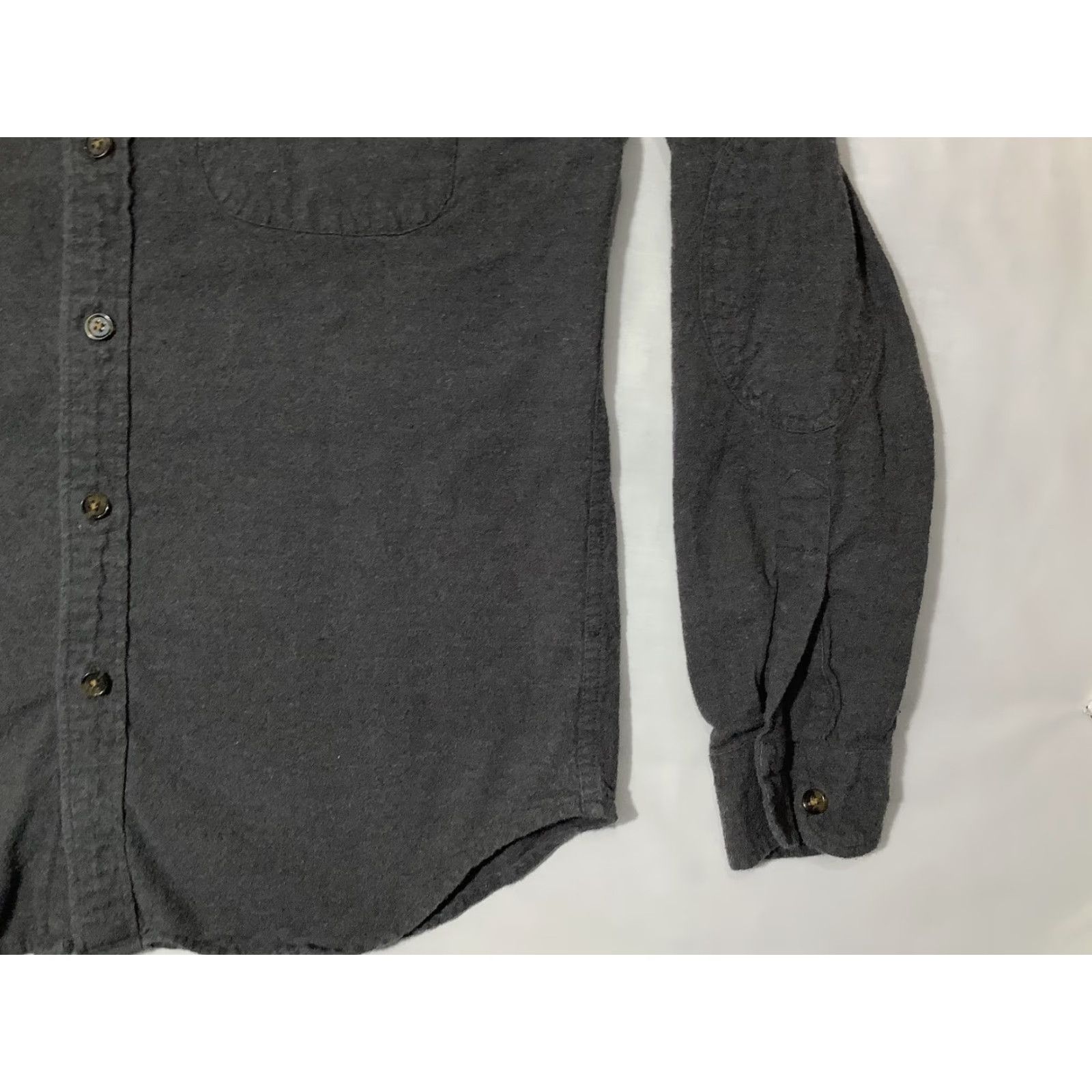 J.Crew J.Crew Shirt Mens Medium Charcoal Gray Flannel Workshirt Button Front Pockets Size US M / EU 48-50 / 2 - 4 Thumbnail