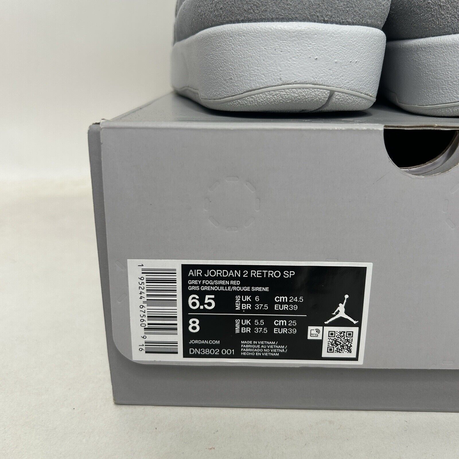 Jordan Brand Nike Air Jordan 2 SP x Union “Grey Fog” 2024 Size US 8 / IT 38 - 5 Thumbnail