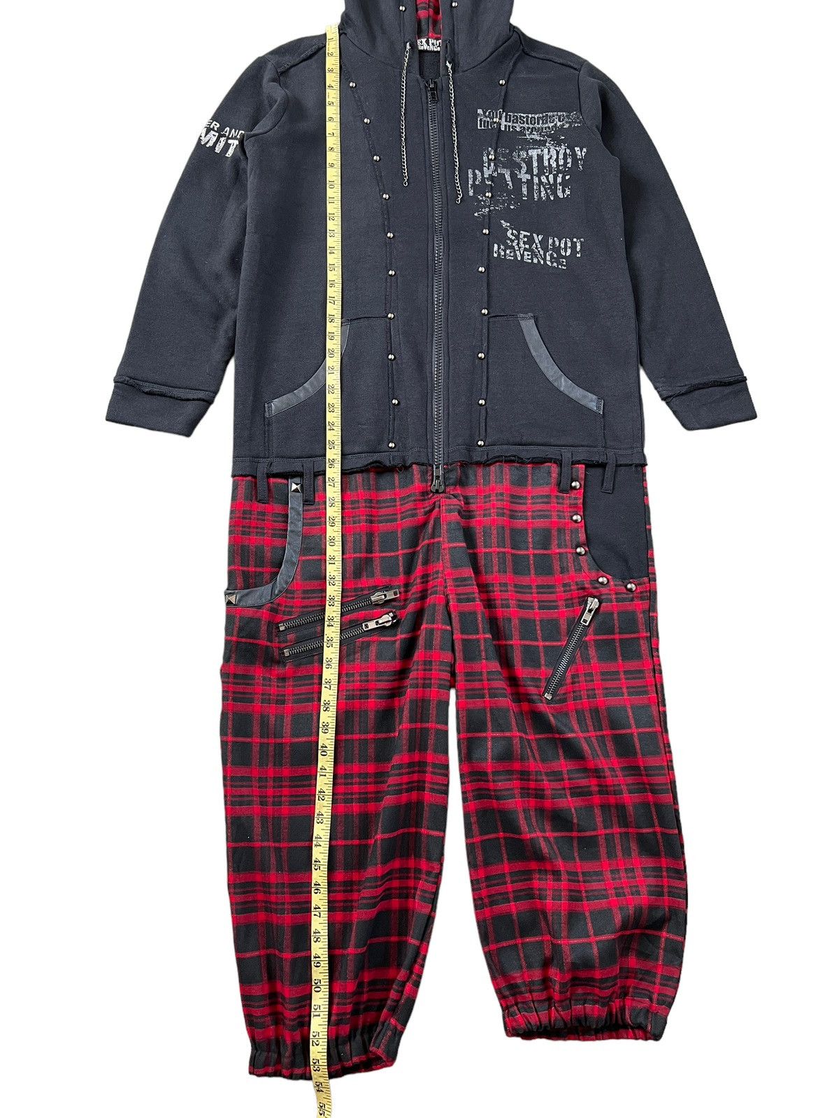 Sex Pot ReVeNGe Sex Pot Revenge Tartan Punk Jumpsuit Size US 34 / EU 50 - 10 Thumbnail