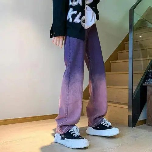Japanese Brand × Jean Street vintage distressed washed purple jeans Size US 32 / EU 48 - 4 Thumbnail