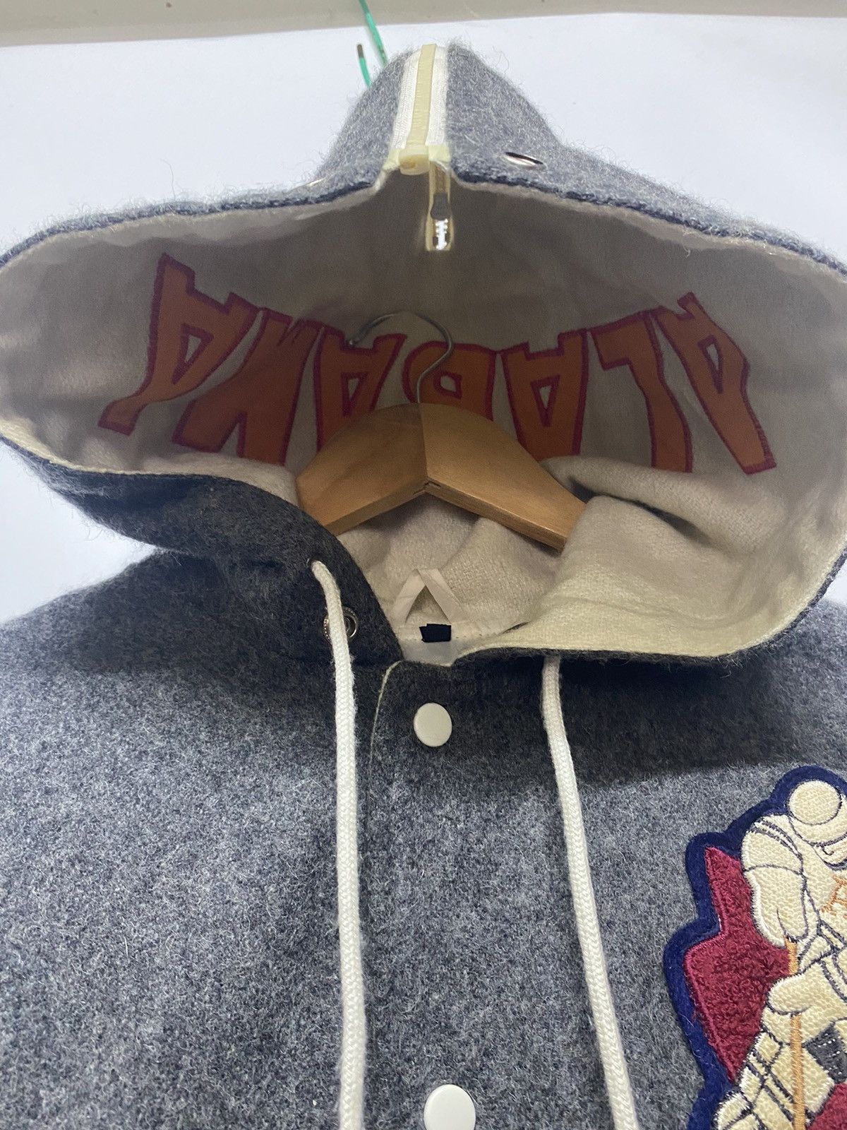 Designer × Japanese Brand Japan Brand Varsity Wool Jacket Hooded Alabama Defense Zone Size US L / EU 52-54 / 3 - 14 Thumbnail