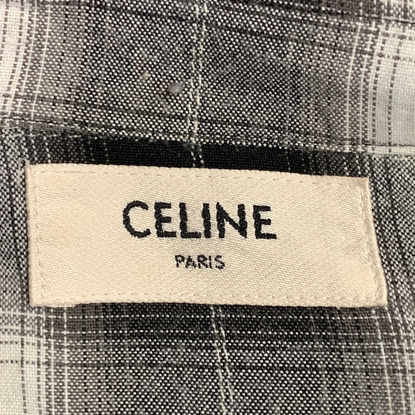 Celine CELINE Black White Plaid Viscose Cotton Button Down Shirt Size US XXL / EU 58 / 5 - 4 Thumbnail