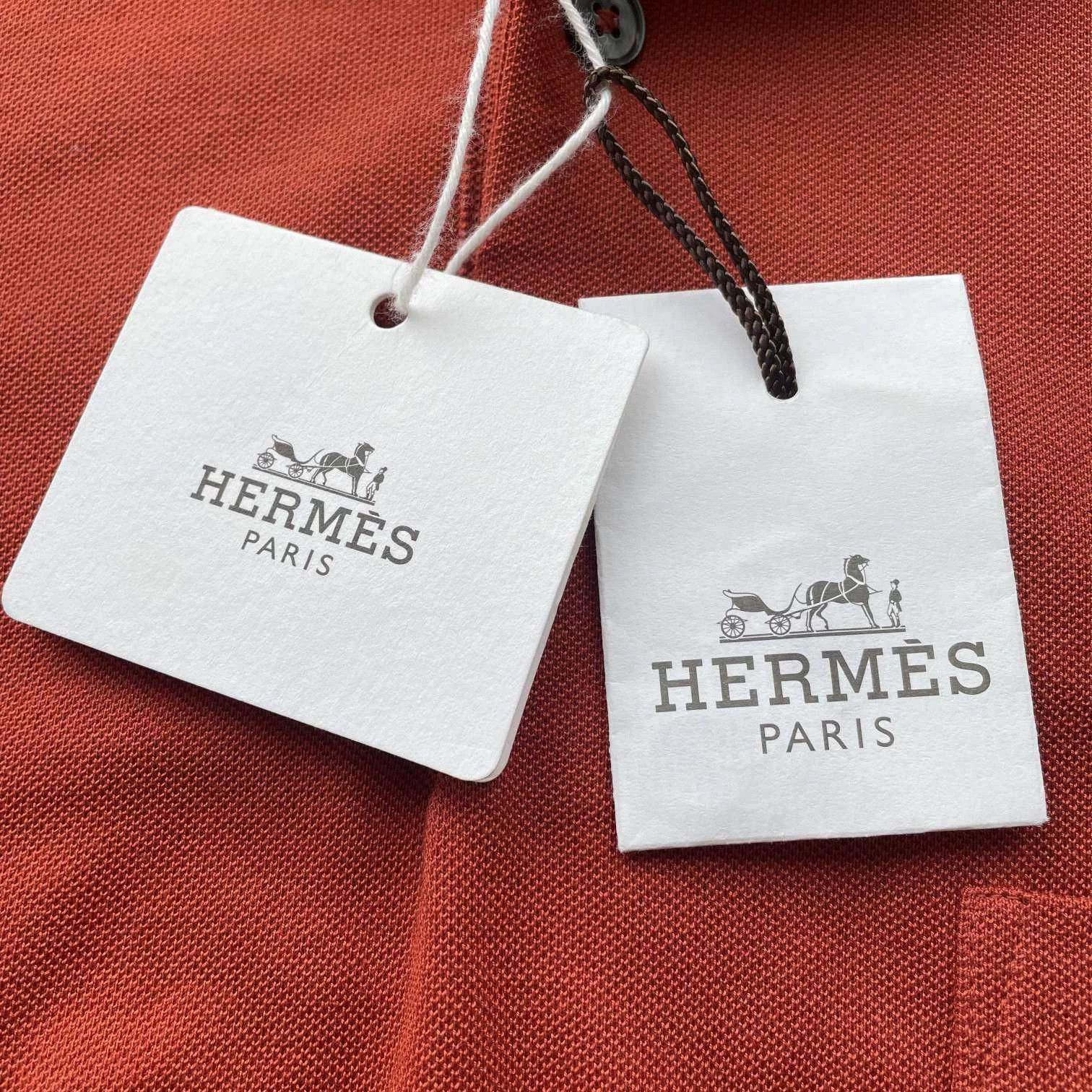 Hermes Hermes men's new Classic Orange polo shirt L Size US L / EU 52-54 / 3 - 4 Thumbnail