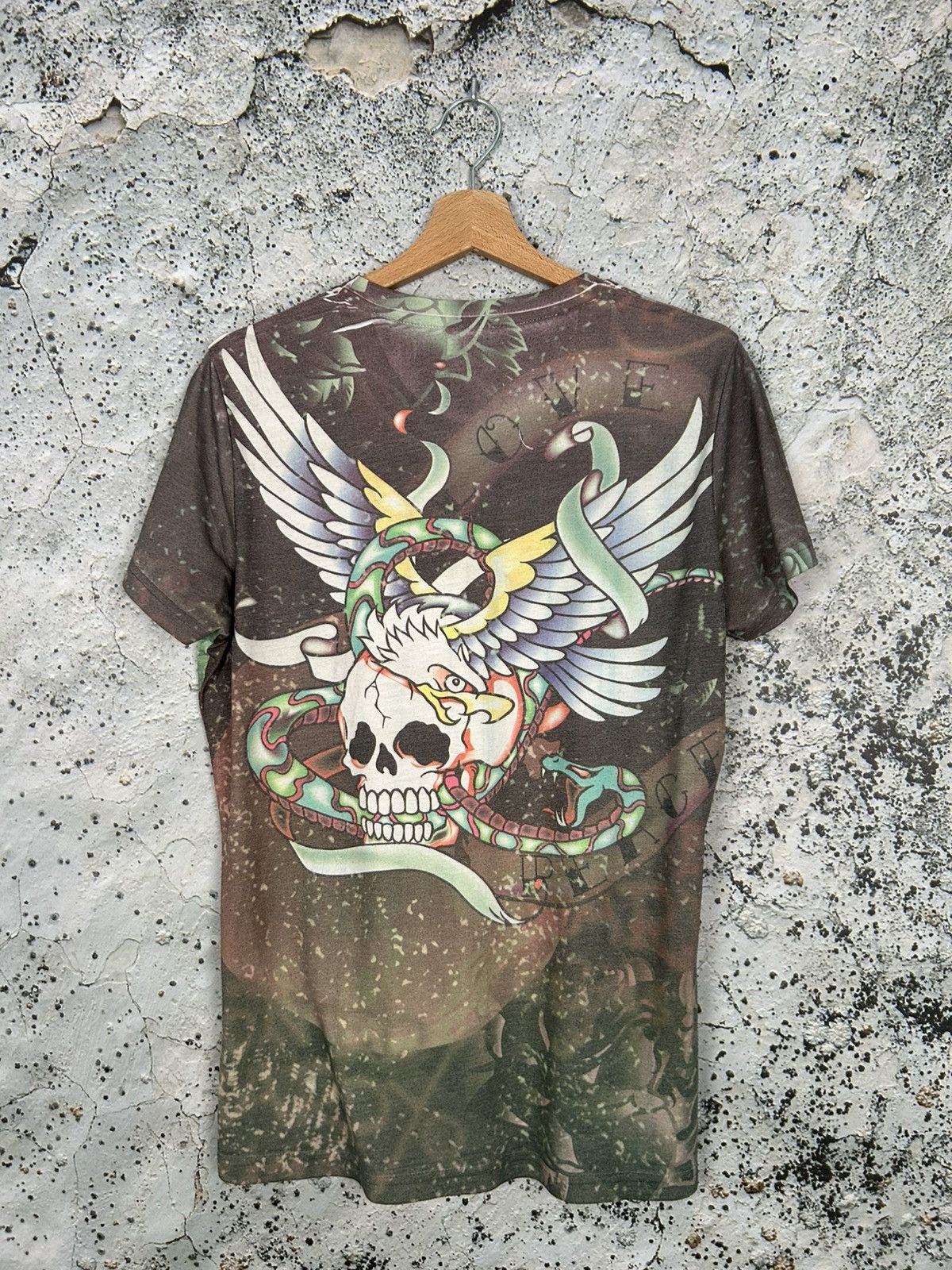 Ed Hardy Vintage Ed Hardy Y2K Punk Avant Garde Tee Grunge Skate Size US S / EU 44-46 / 1 - 4 Thumbnail